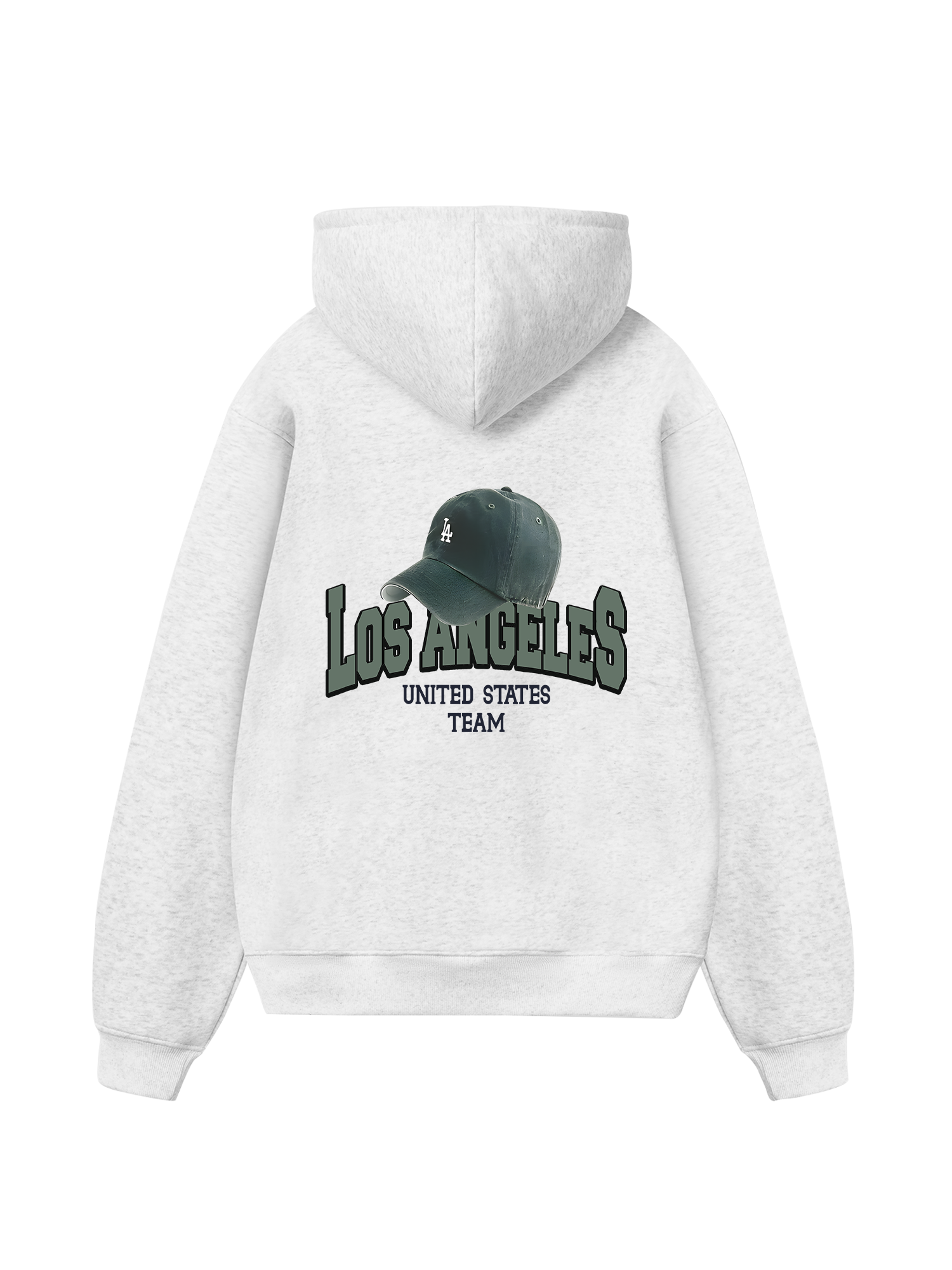 USA Los Ageles Green Hat Hoodie