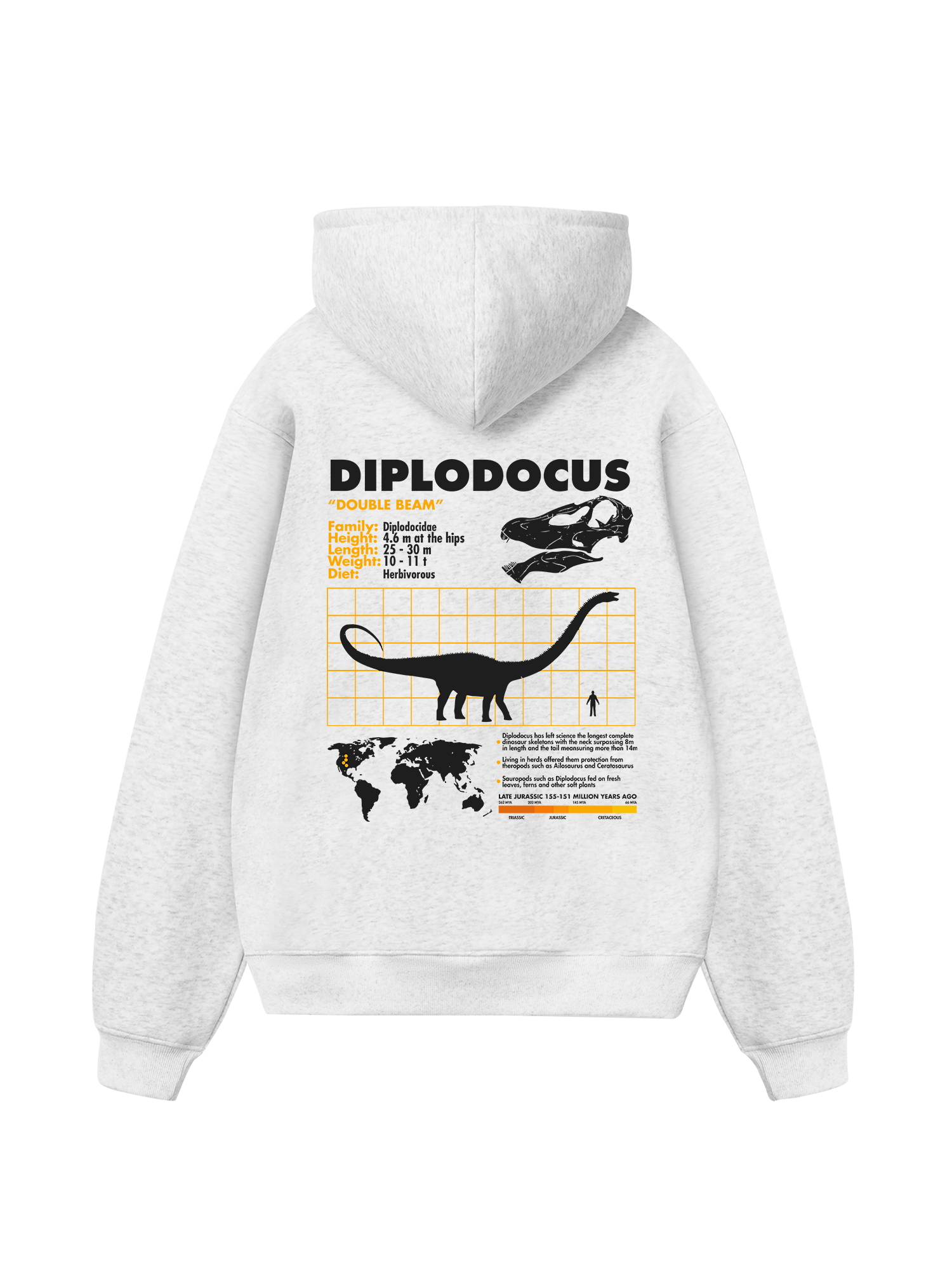 Wild Life Analysis Table Diplodocus Hoodie