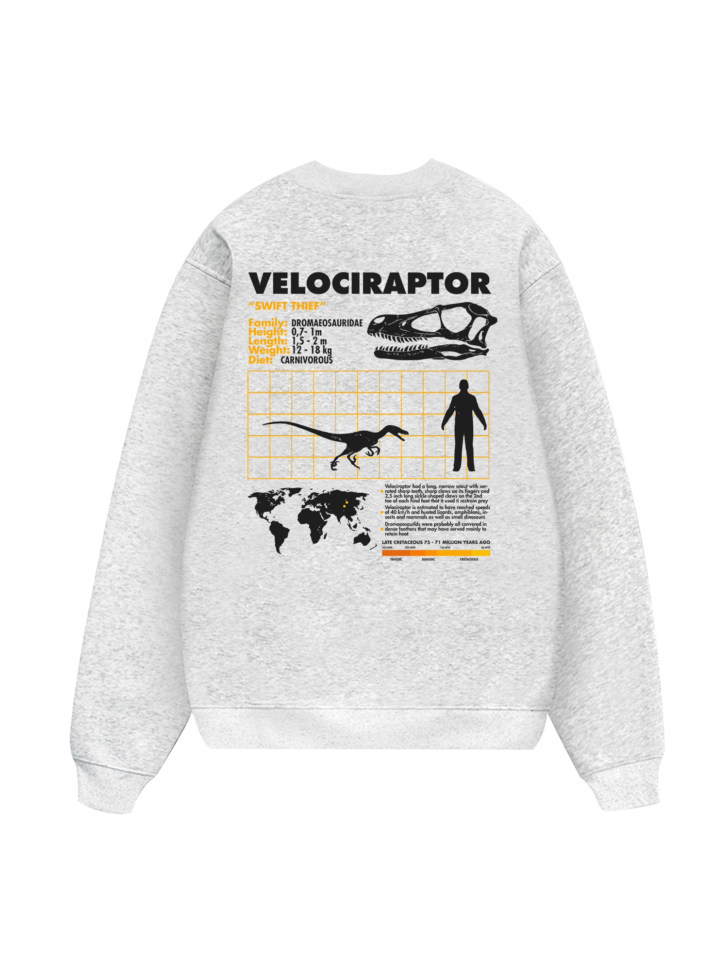 Wild Life Analysis Table Velociraptor Sweater