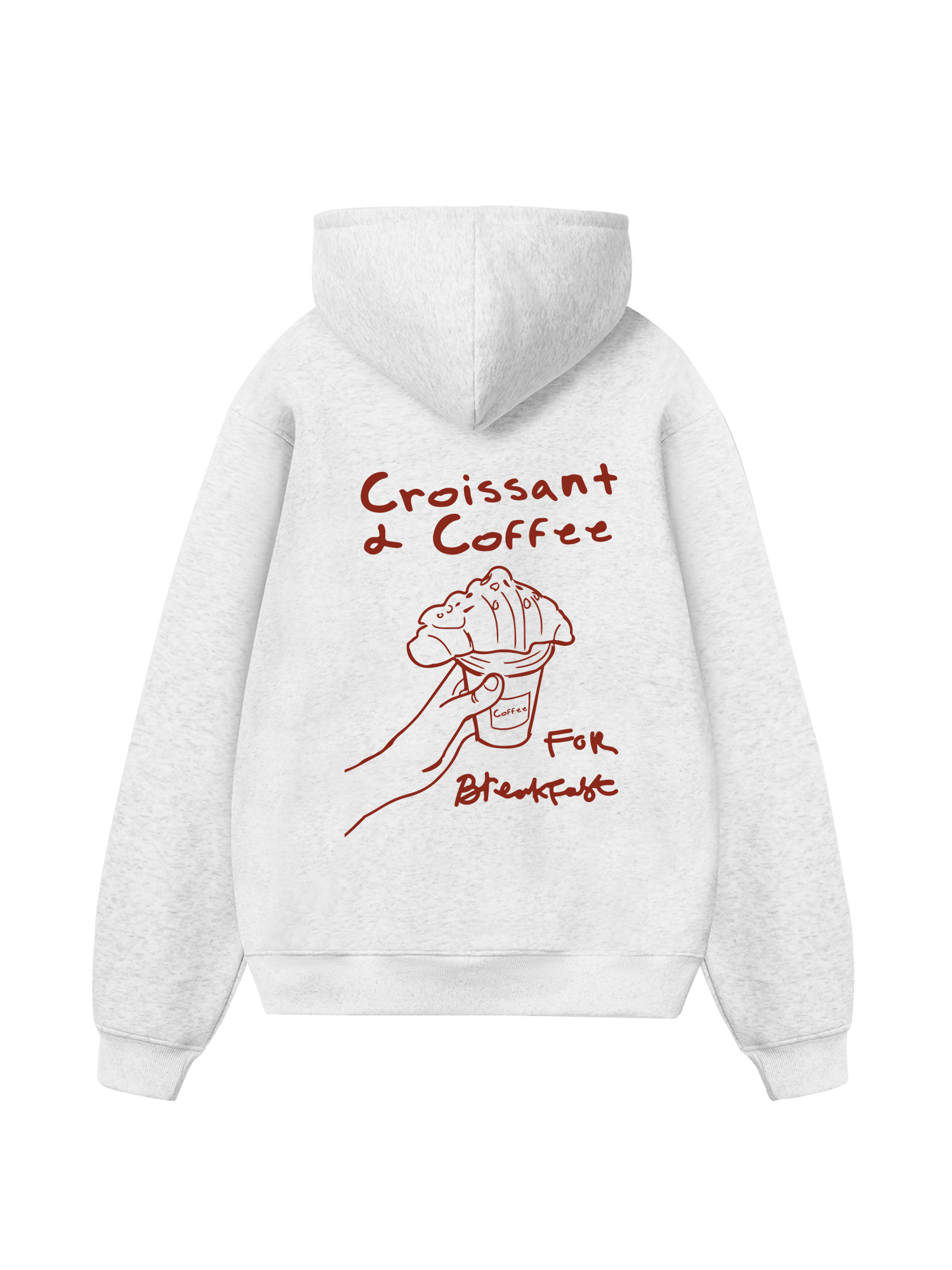 Croissant & Coffee For Breakfast Hoodie