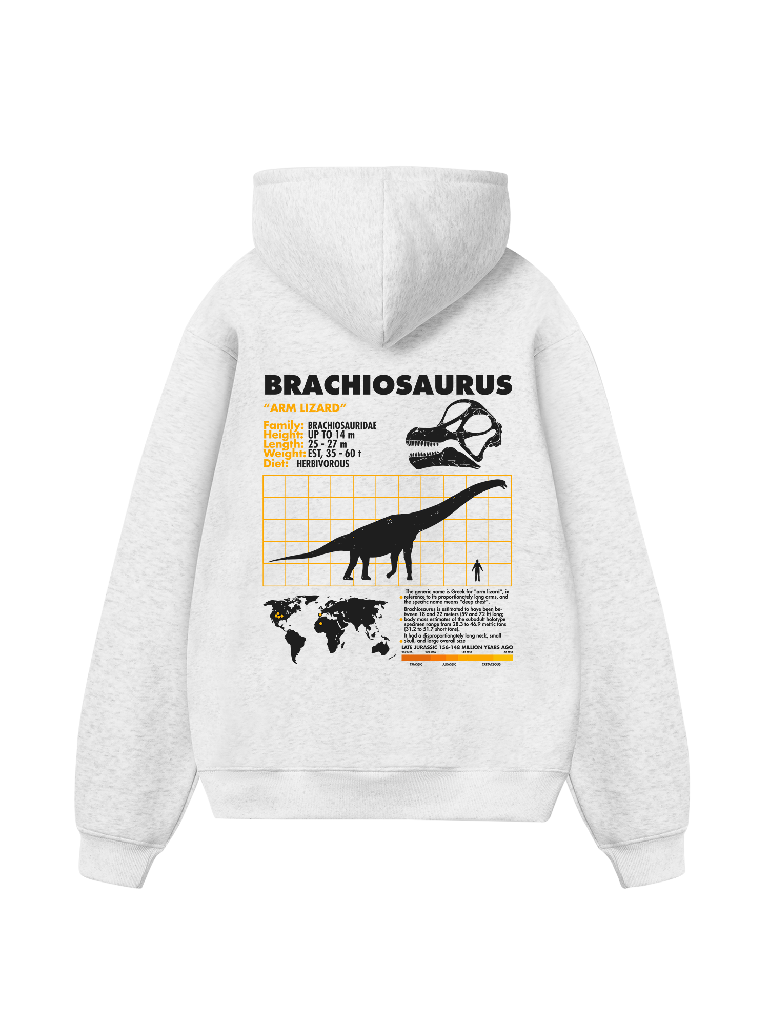 Wild Life Analysis Table Brachiosaurus Hoodie