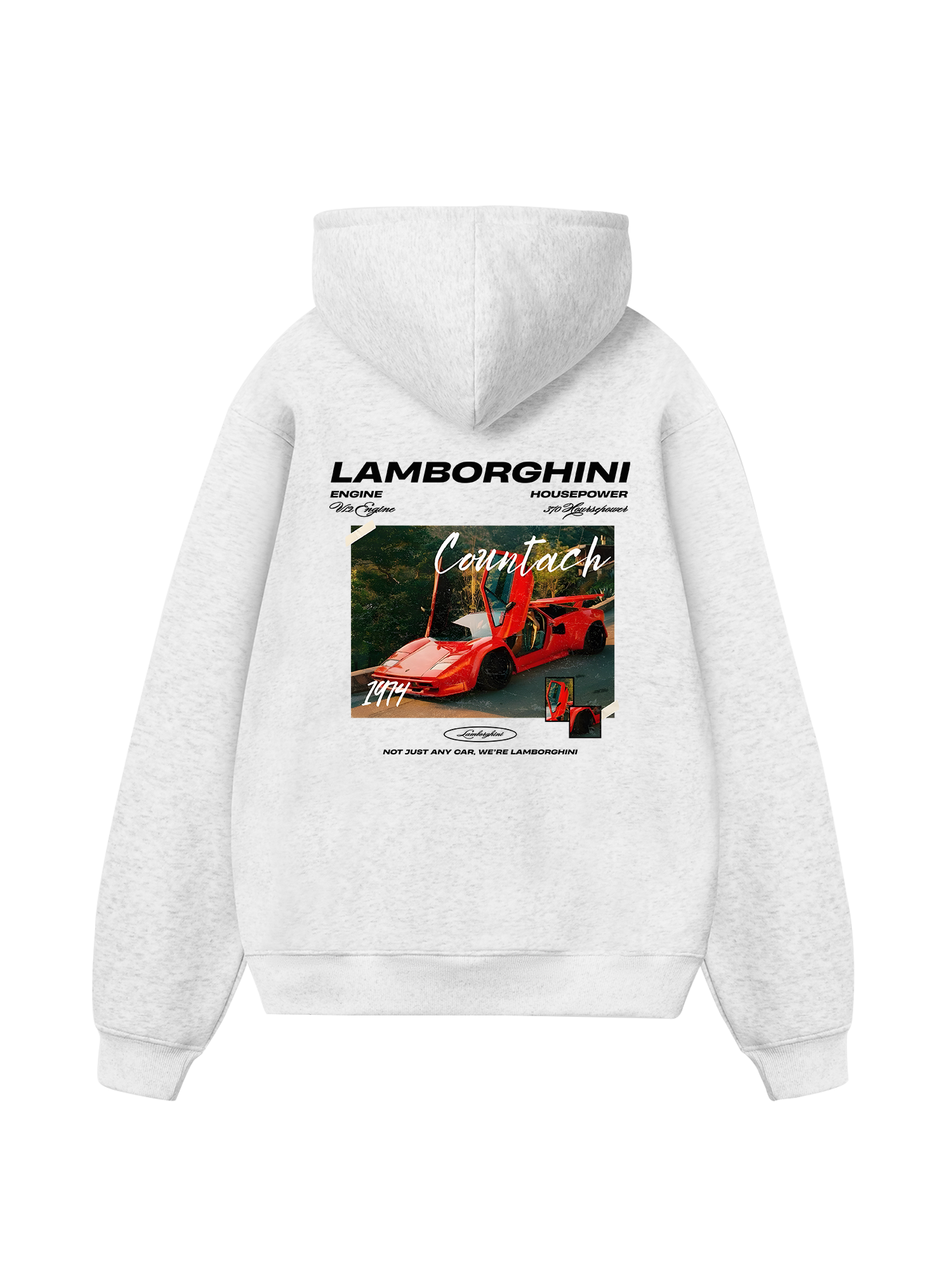 Lamborghini Red Countach Hoodie