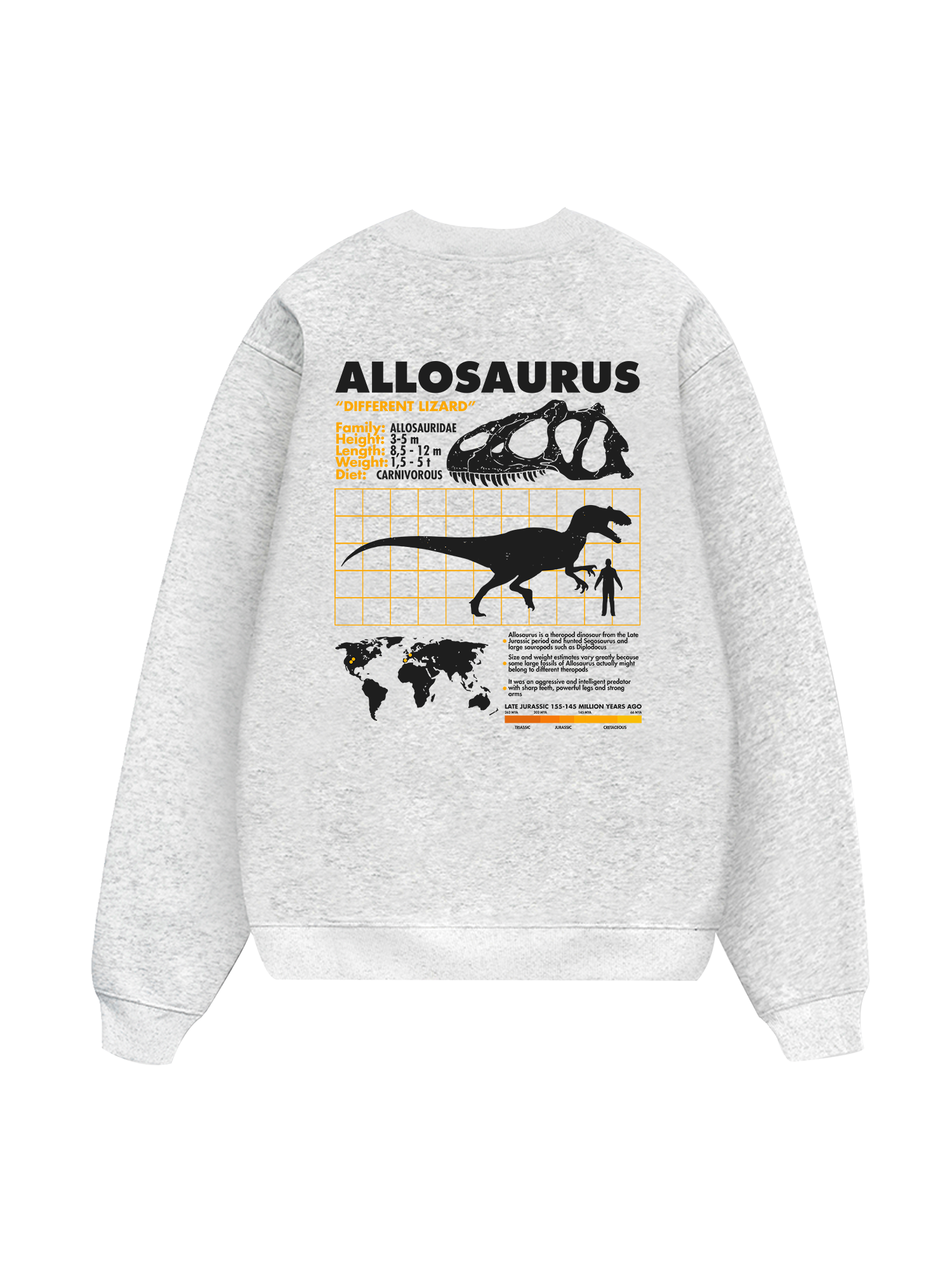 Wild Life Analysis Table Allosaurus Sweater