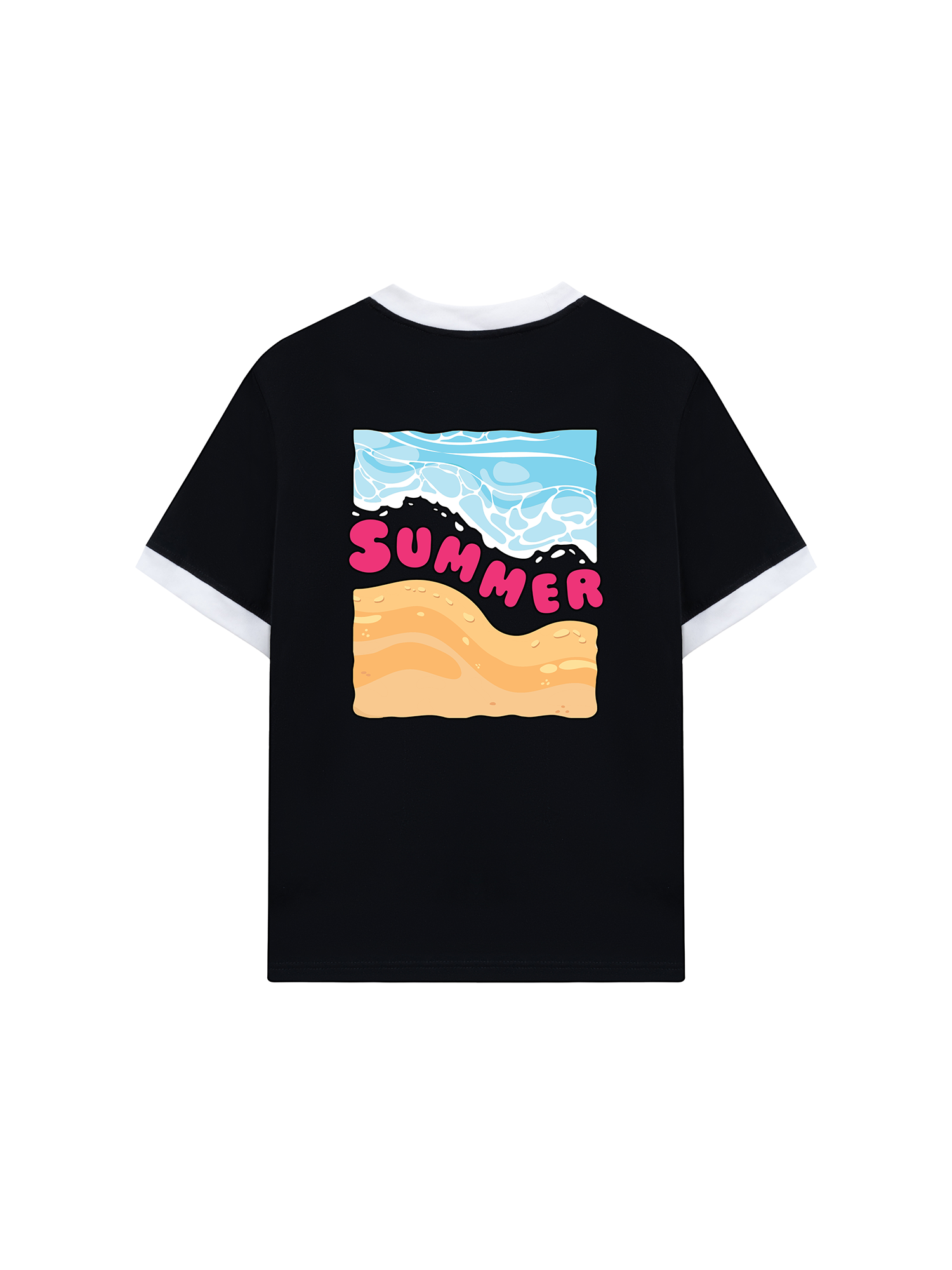 Áo Thun Ringer Relaxed Fit Tropical Summer Beach