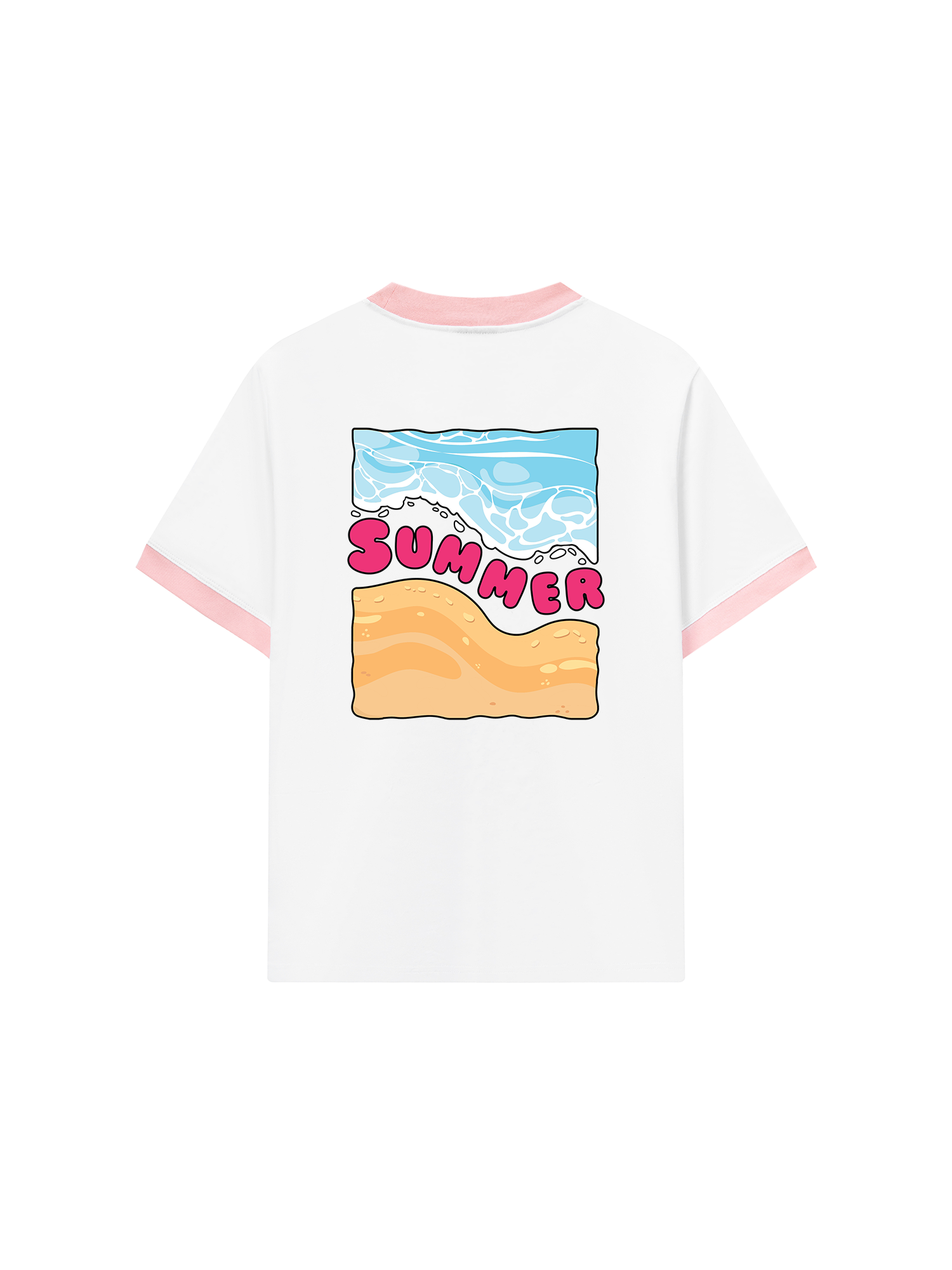 Áo Thun Ringer Relaxed Fit Tropical Summer Beach