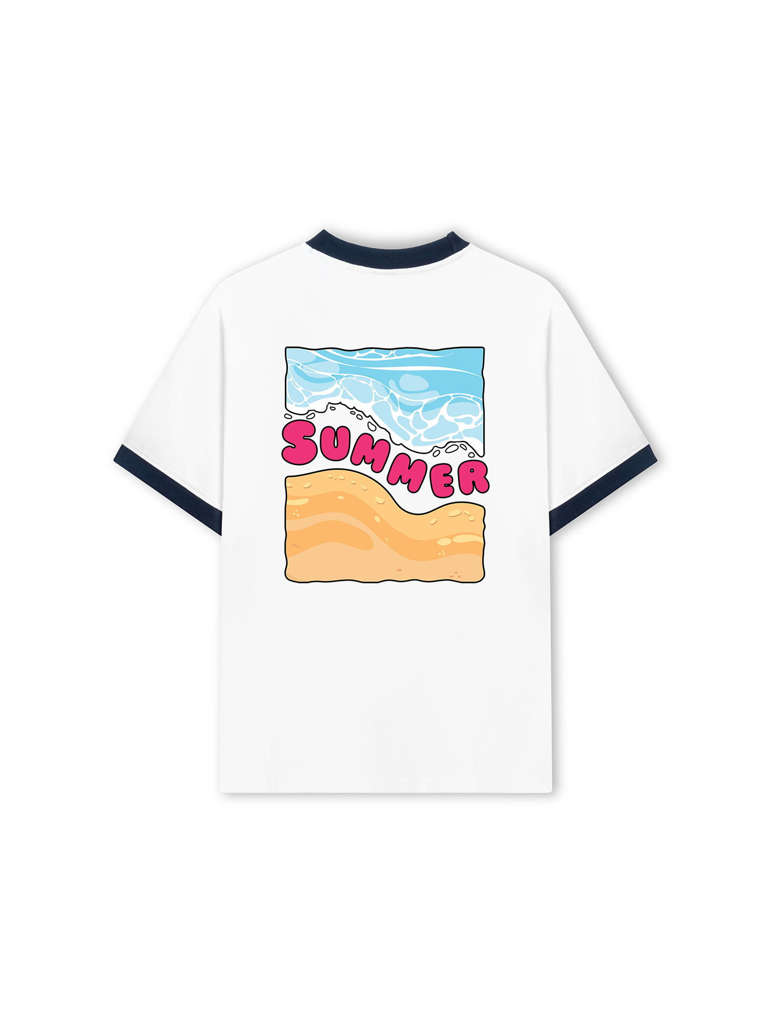 Áo Thun Ringer Relaxed Fit Tropical Summer Beach
