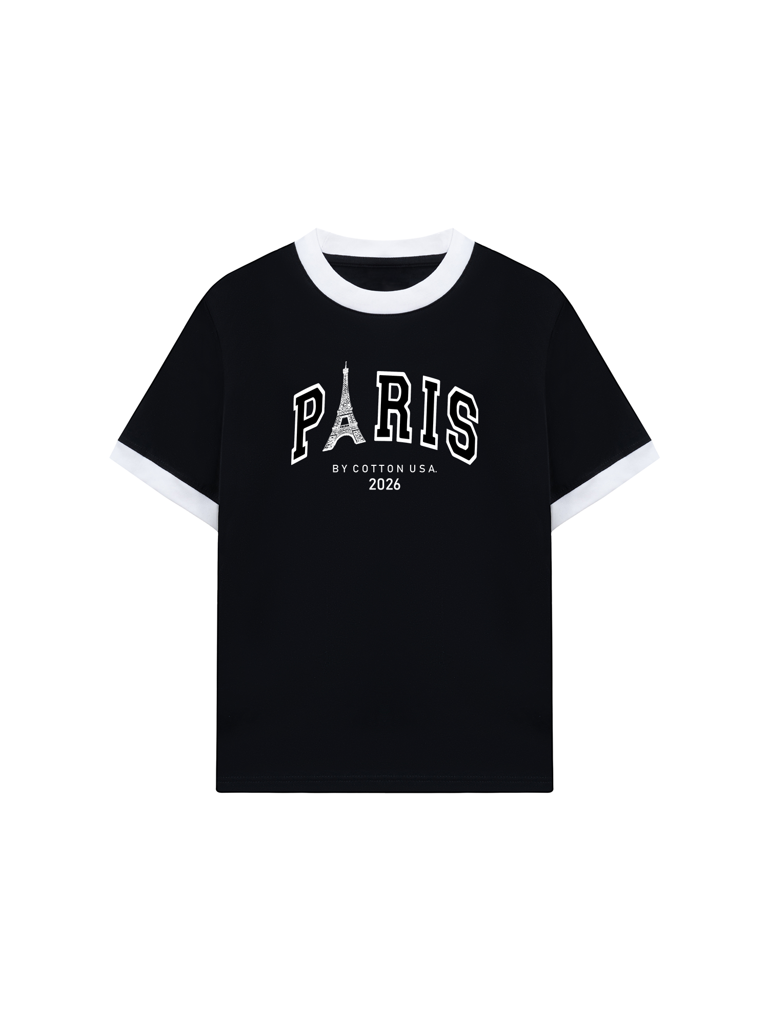 Áo Thun Ringer Relaxed Fit City Paris