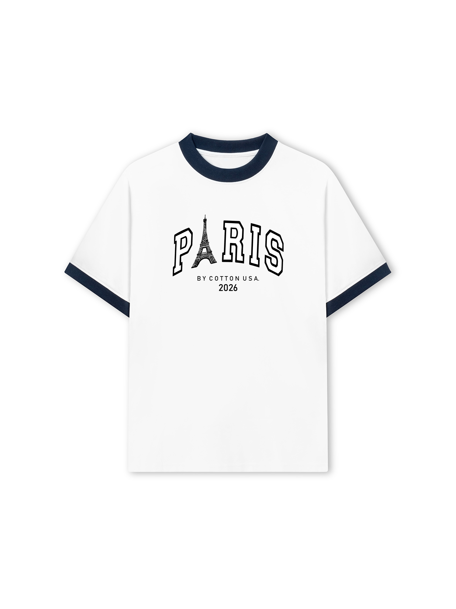Áo Thun Ringer Relaxed Fit City Paris
