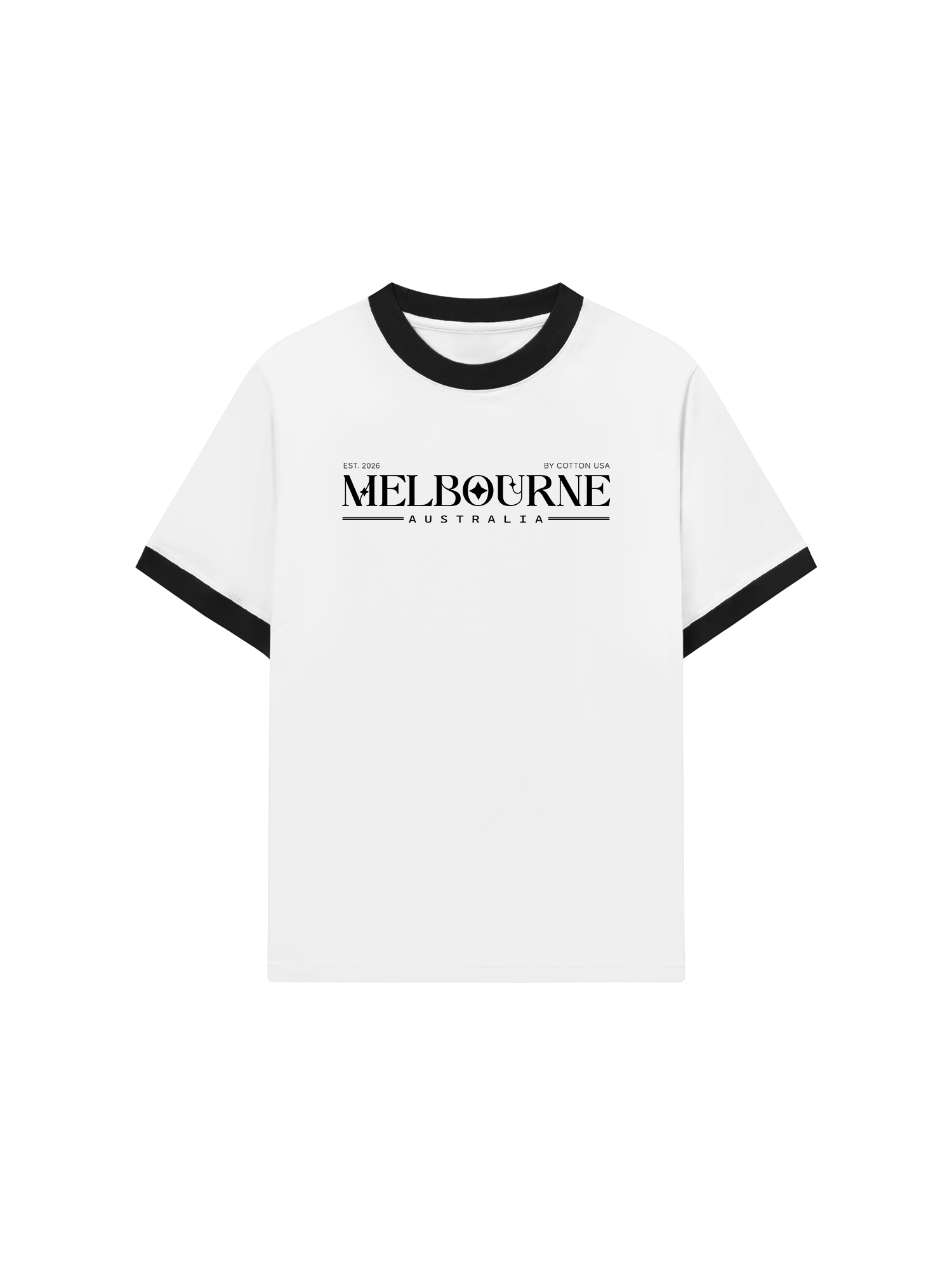 Áo Thun Ringer Relaxed Fit City Merbourne Australia