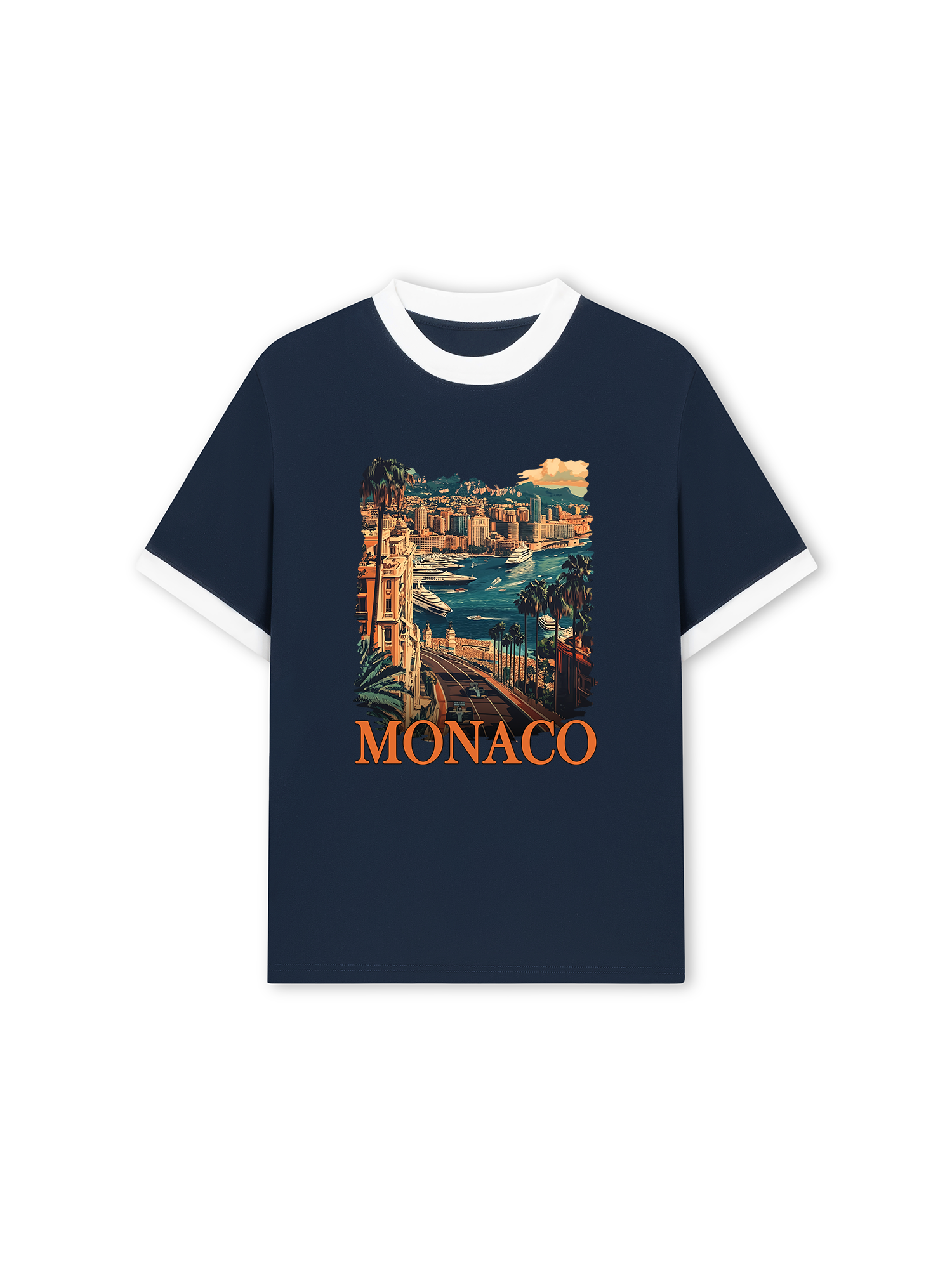 Áo Thun Ringer Relaxed Fit City Monaco