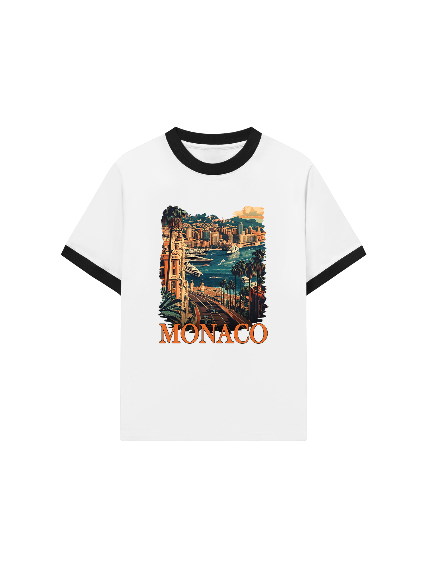 Áo Thun Ringer Relaxed Fit City Monaco