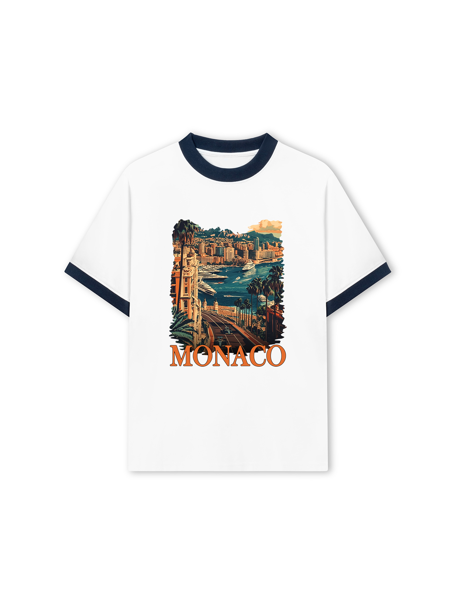 Áo Thun Ringer Relaxed Fit City Monaco