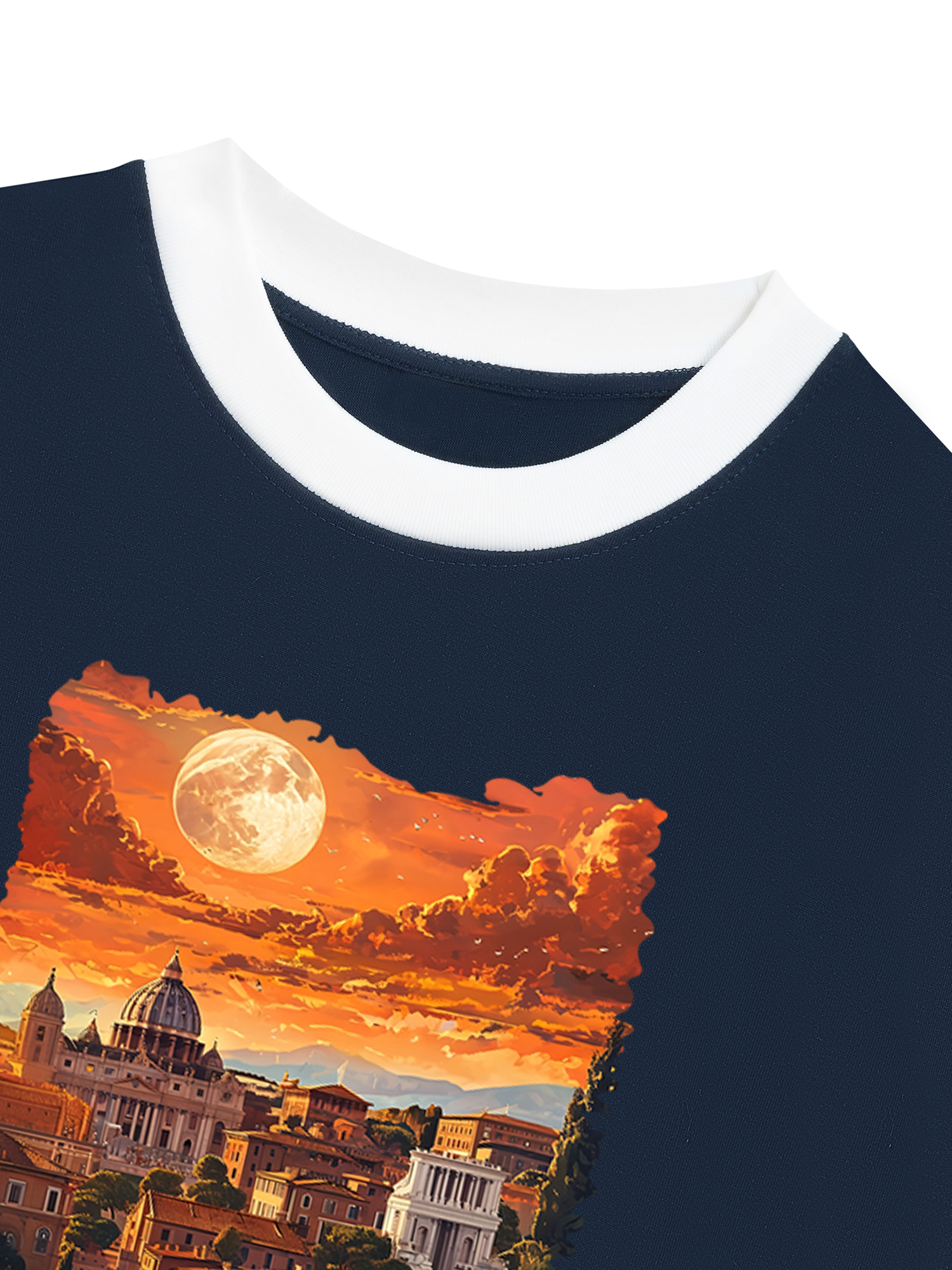 Áo Thun Ringer Relaxed Fit  City Rome