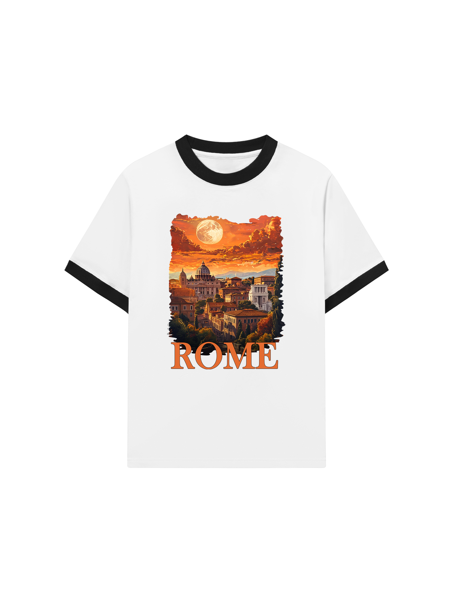 Áo Thun Ringer Relaxed Fit  City Rome