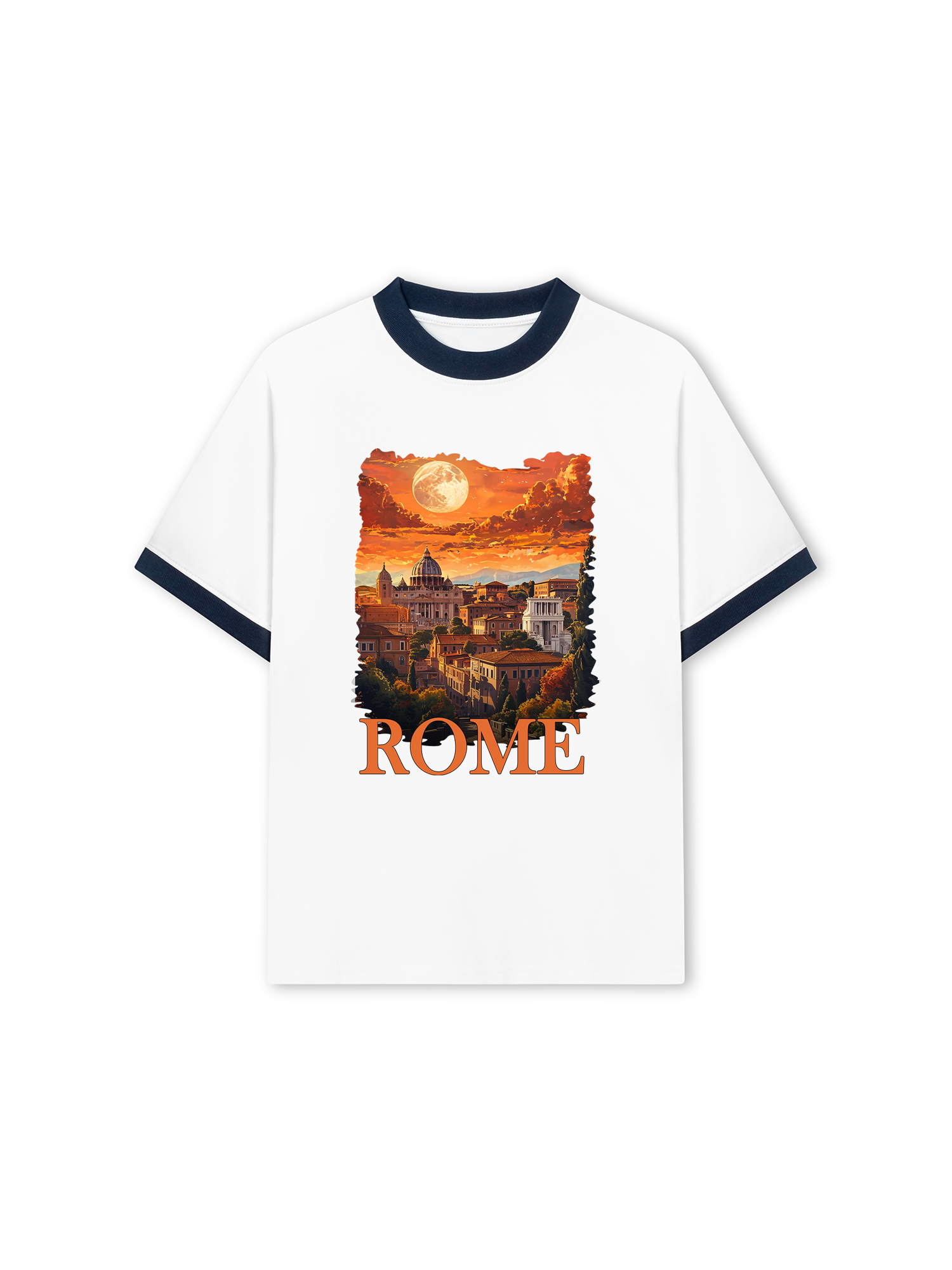 Áo Thun Ringer Relaxed Fit  City Rome