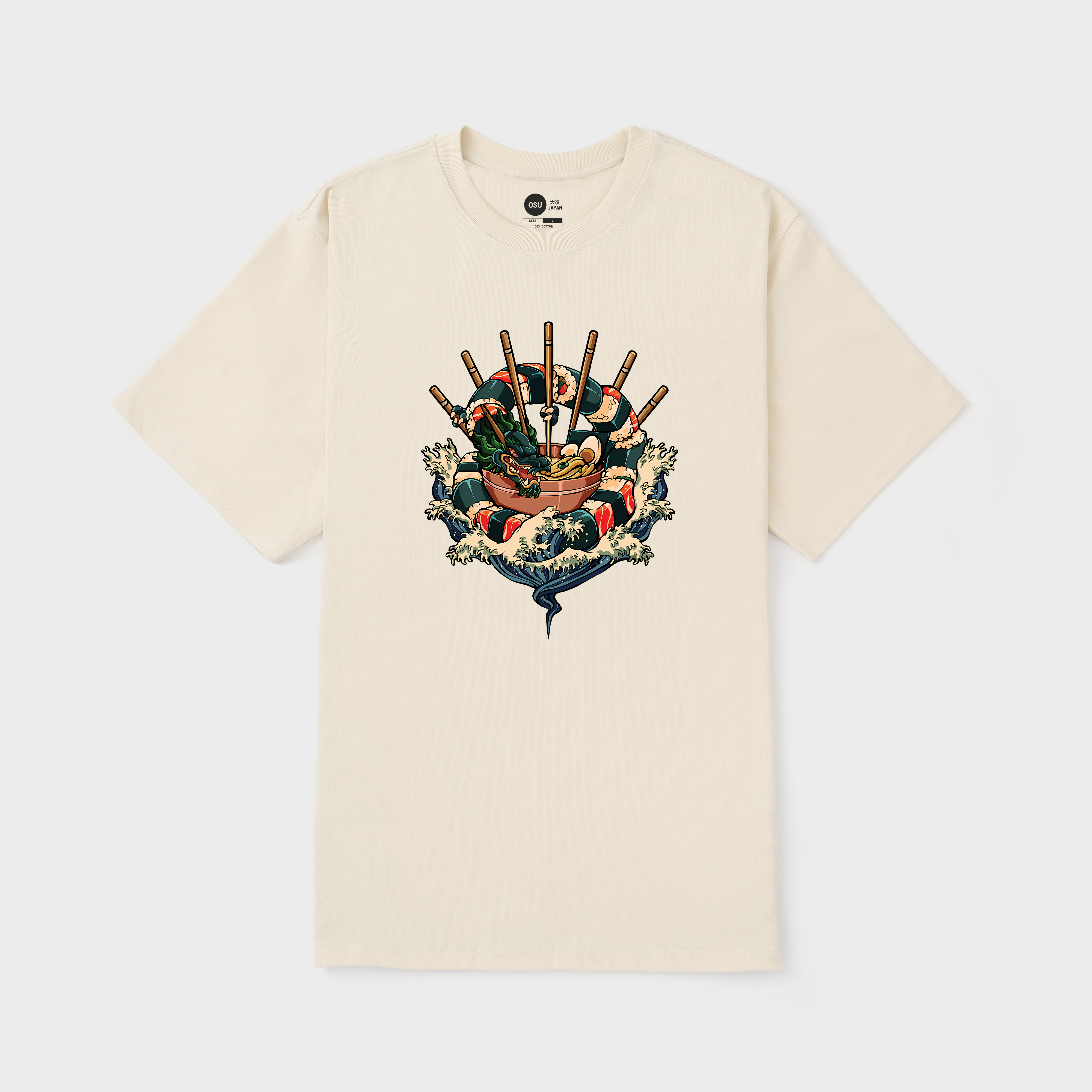 SAVORING THE SUSHI DRAGON T-SHIRT / KEM