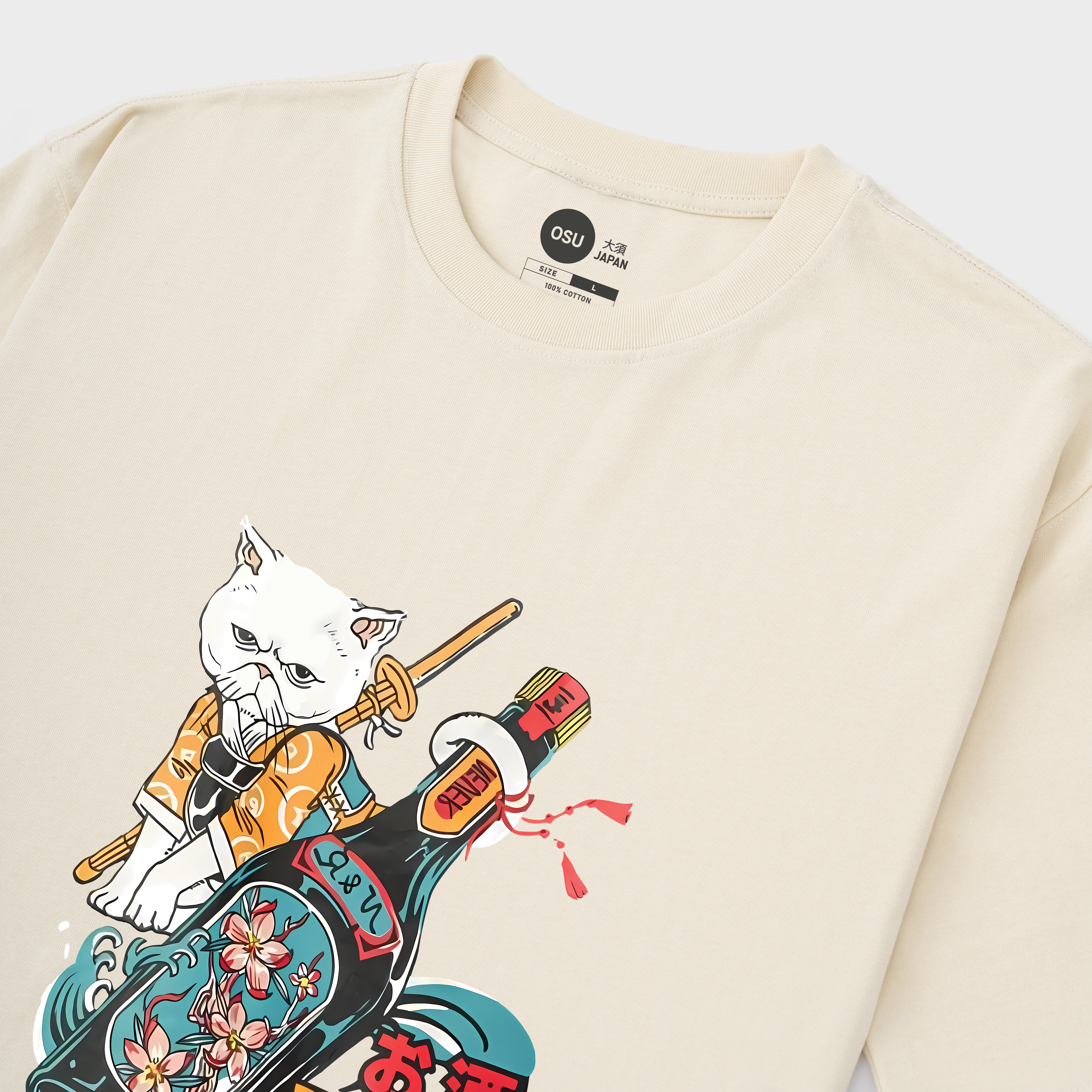 UGLY JAPANESE CAT T-SHIRT / KEM