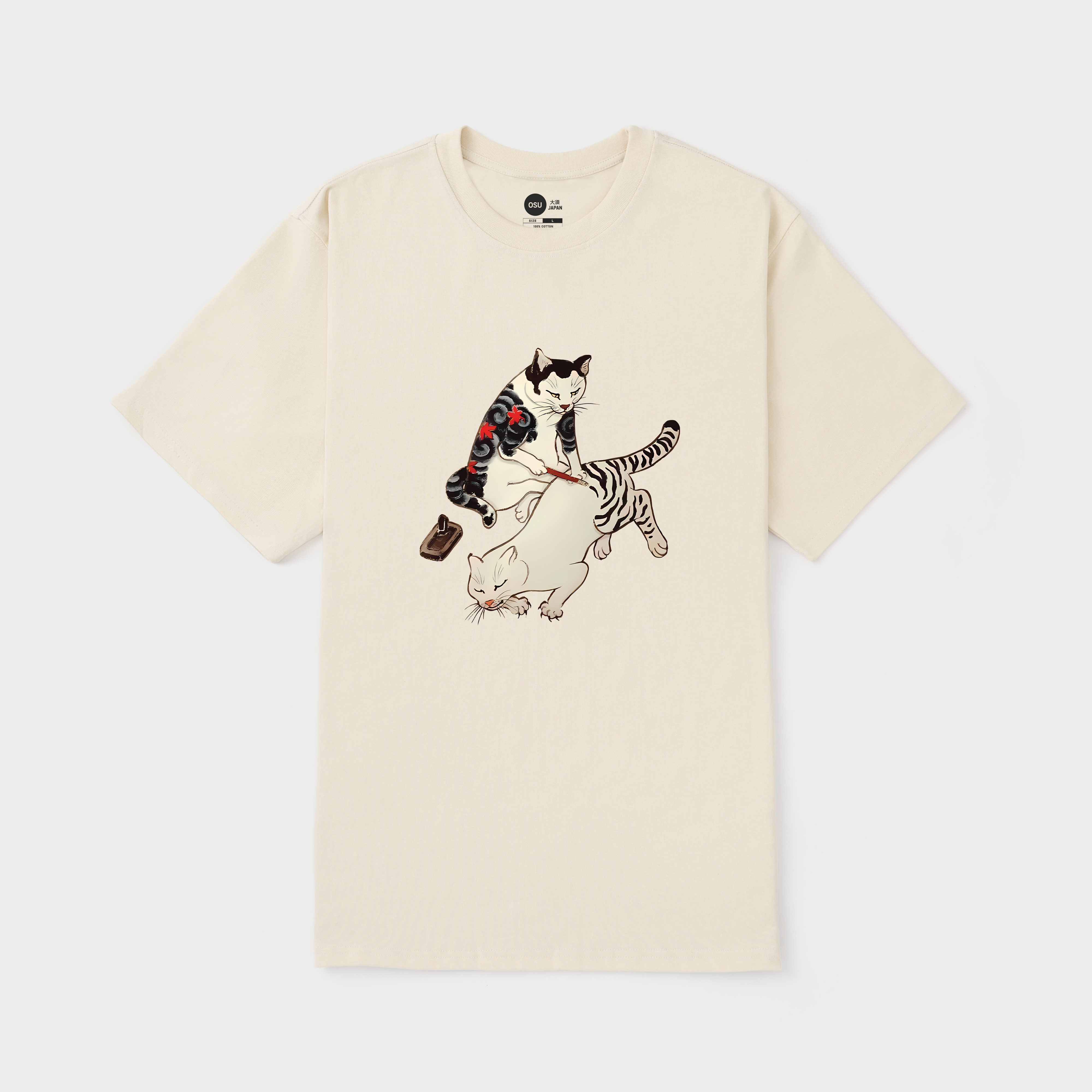 JAPANESE CATS FIGHT T-SHIRT / KEM