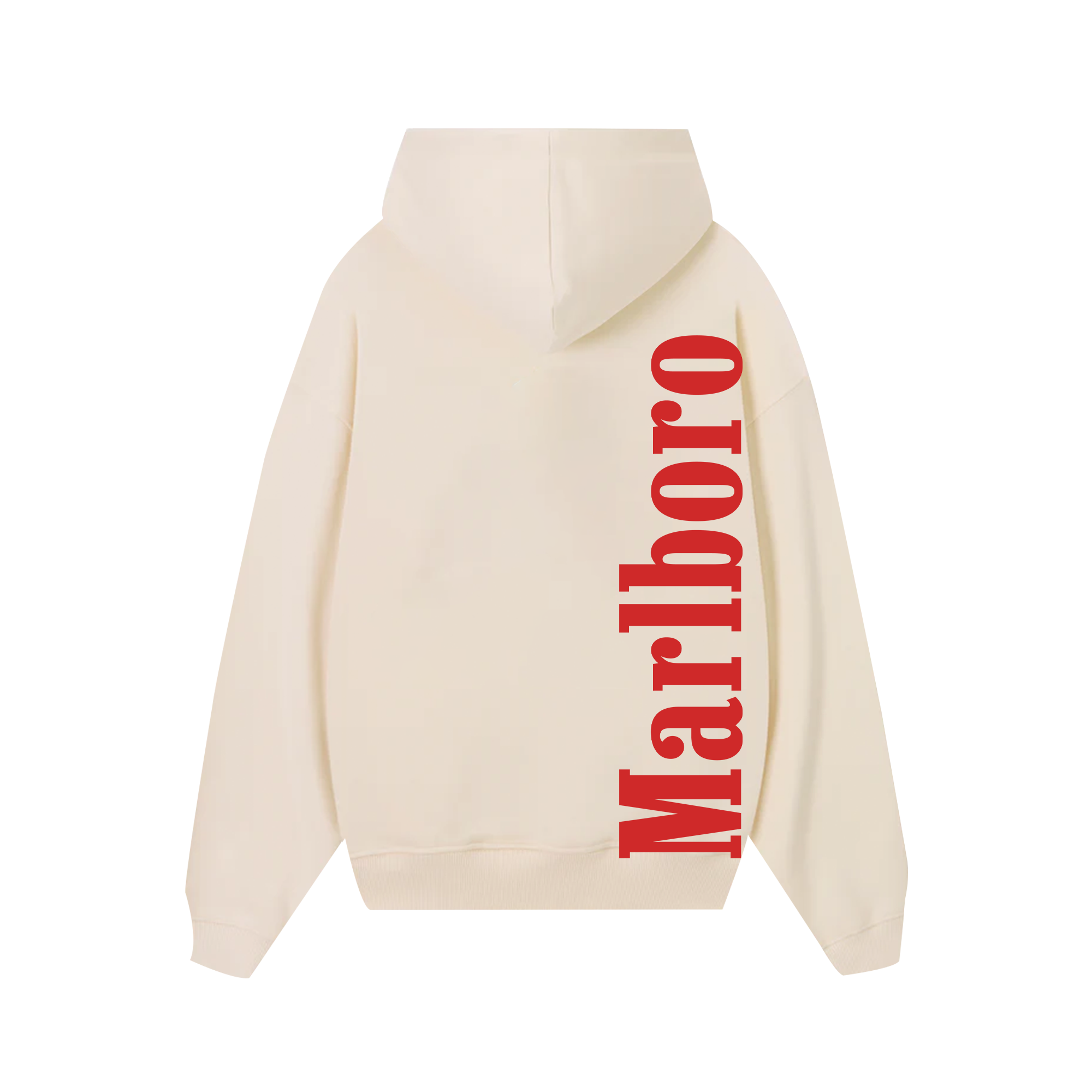 Marlboro Red Typo Logo Hoodie