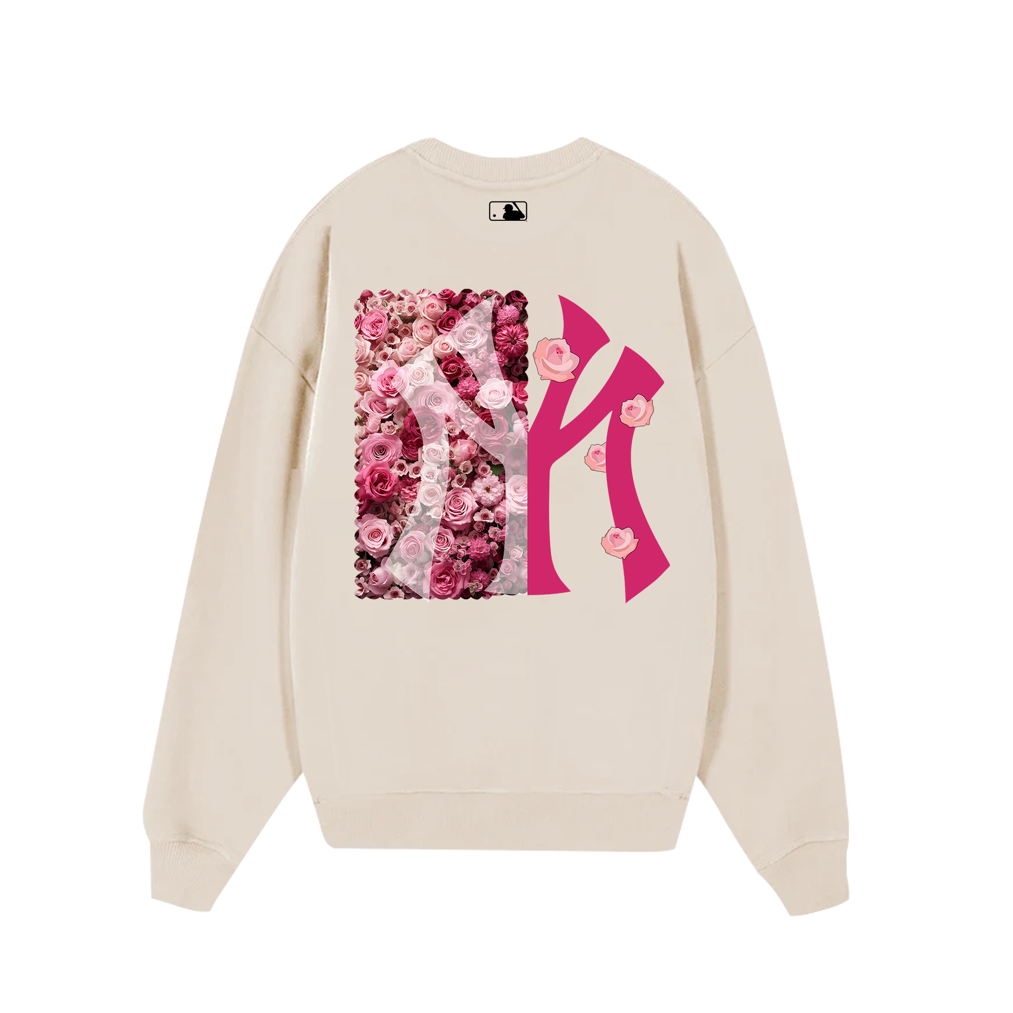 MLB Floral Pink Rose Sweater