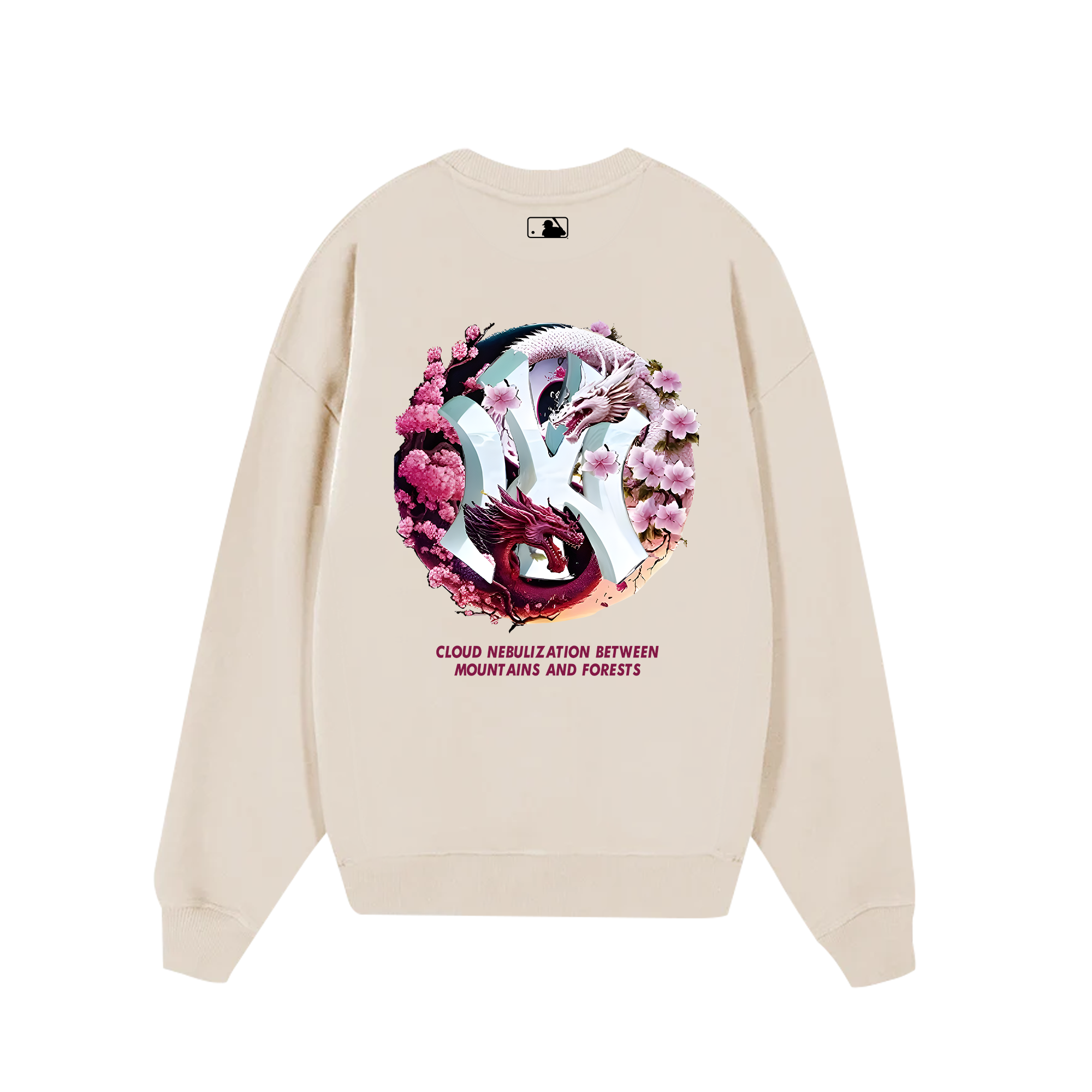 MLB Floral Dragon Cloudy Sweater