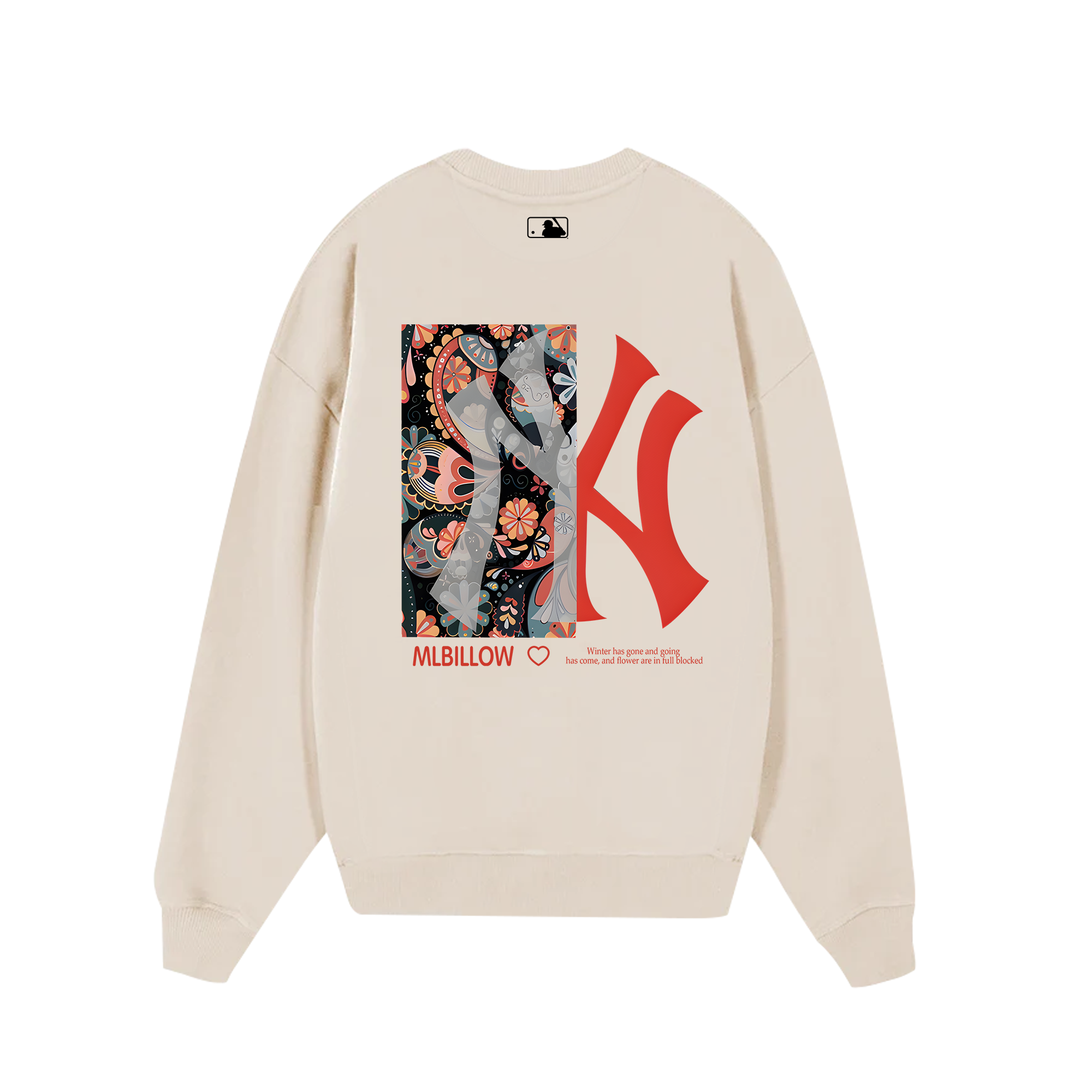 MLB Floral Red Flower MLBILLOW Sweater