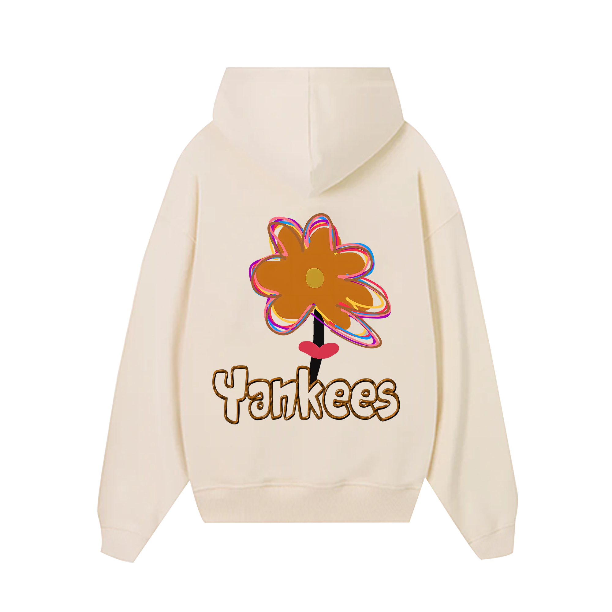 MLB Floral LA Yeankees  Groovy Flower Hoodie