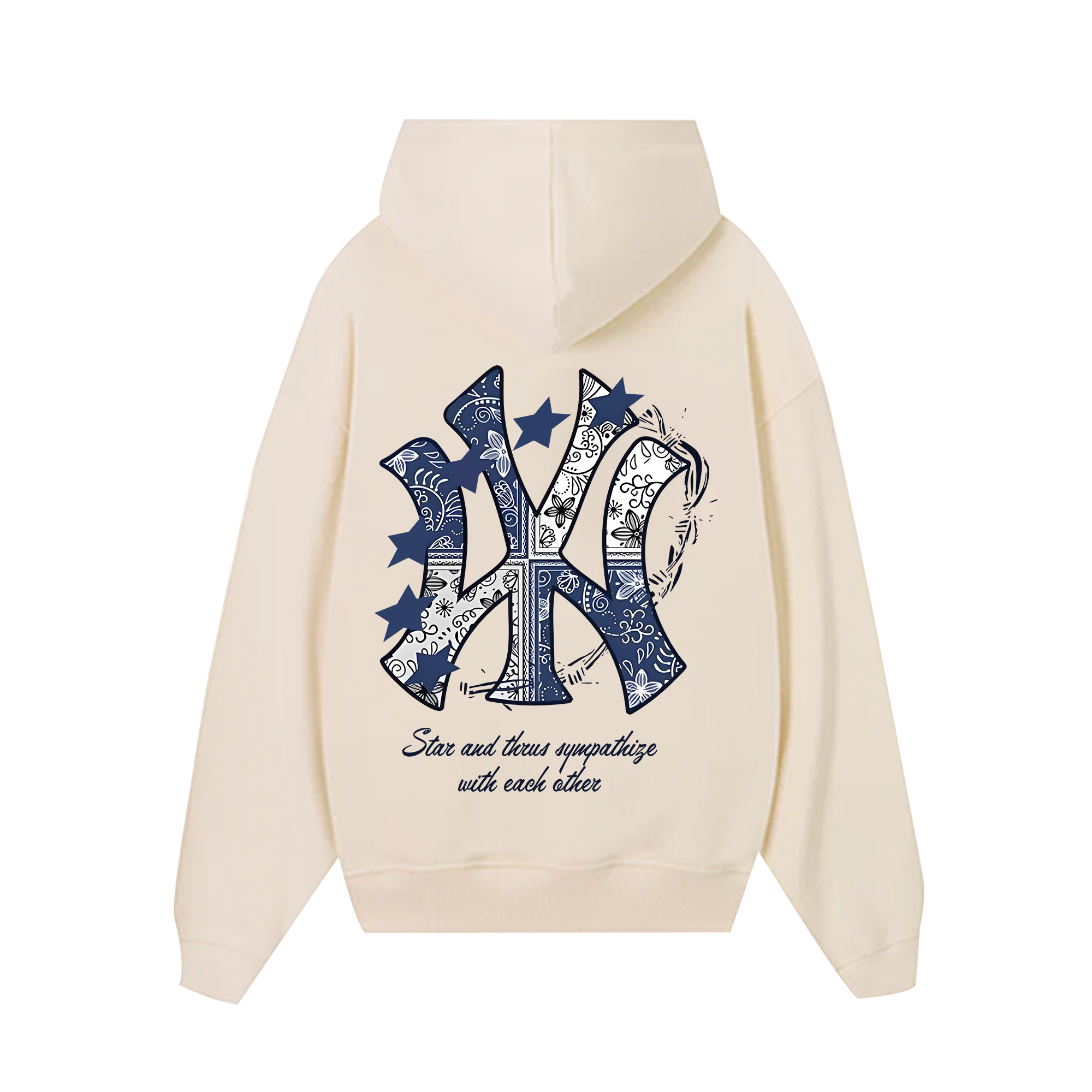 MLB Floral Blue Star Yankees Hoodie