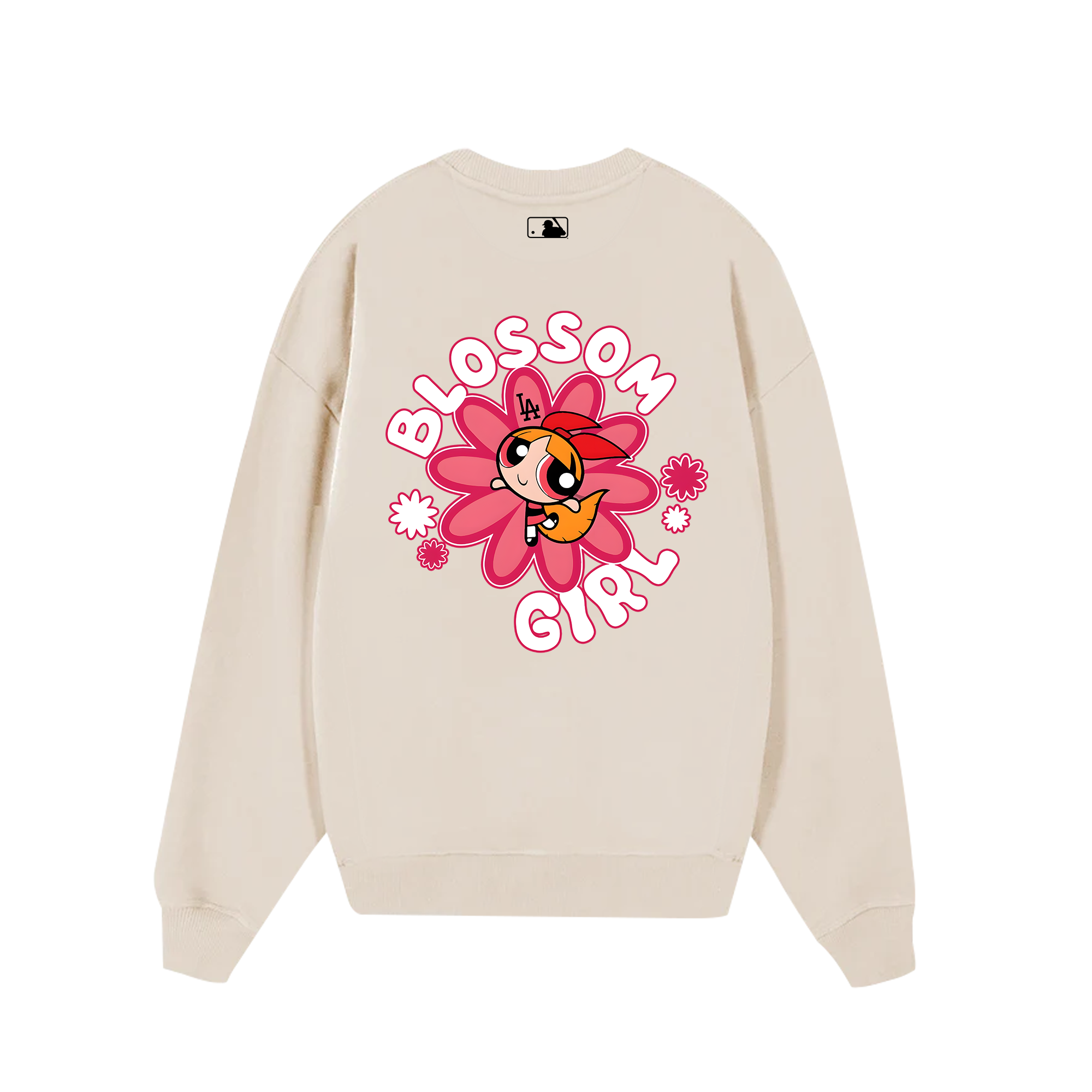 MLB Floral Pink Bubble Girl Sweater