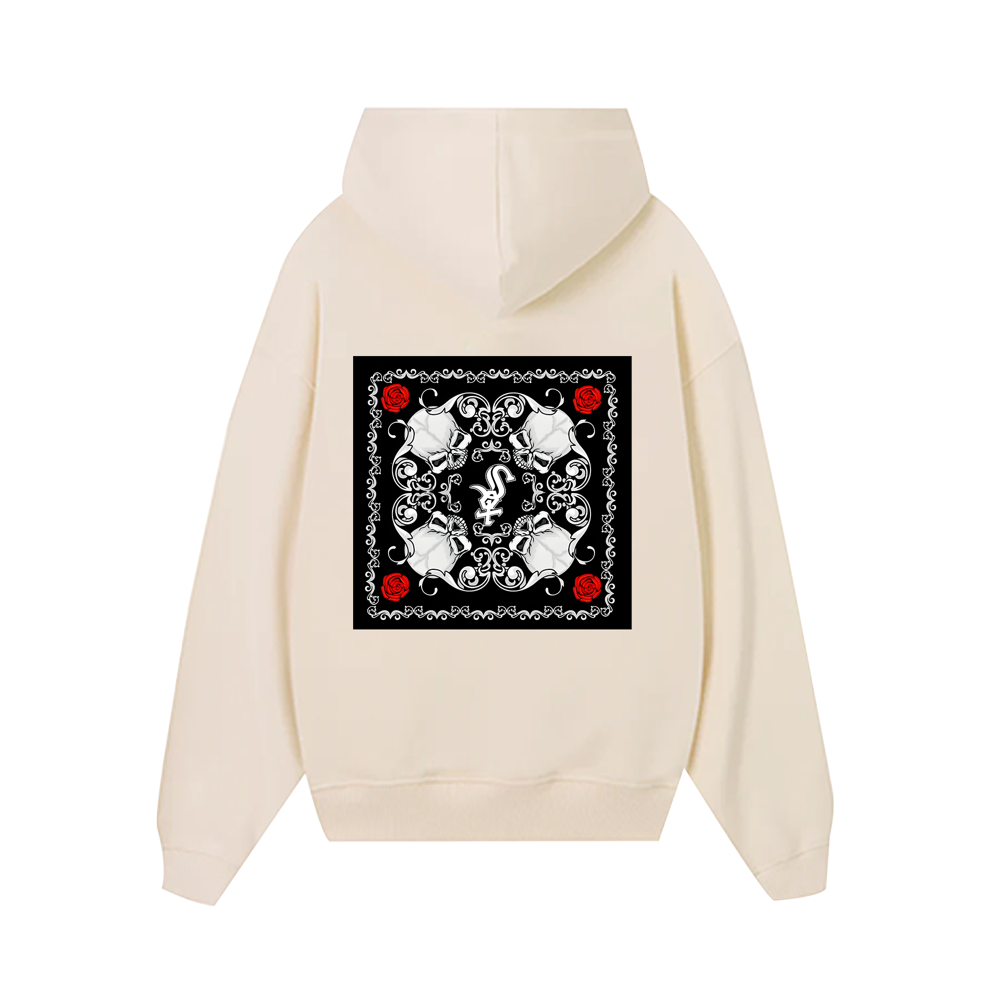 MLB Floral Rose Skull Chicago Team Hoodie