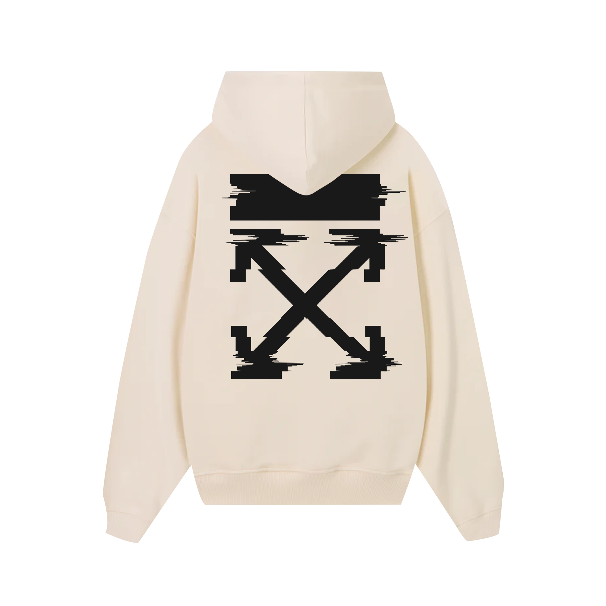 Off White Glich Logo Hoodie