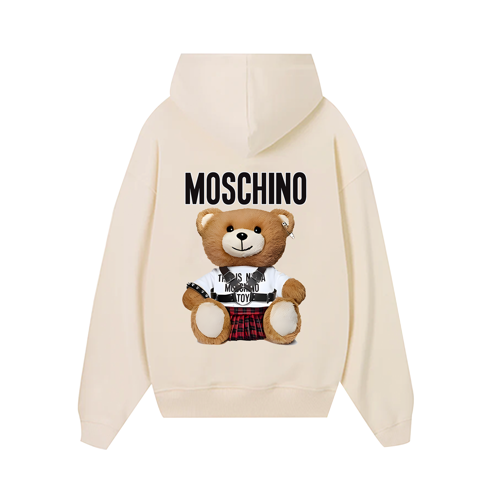 Moschino Plaid Bear Hoodie