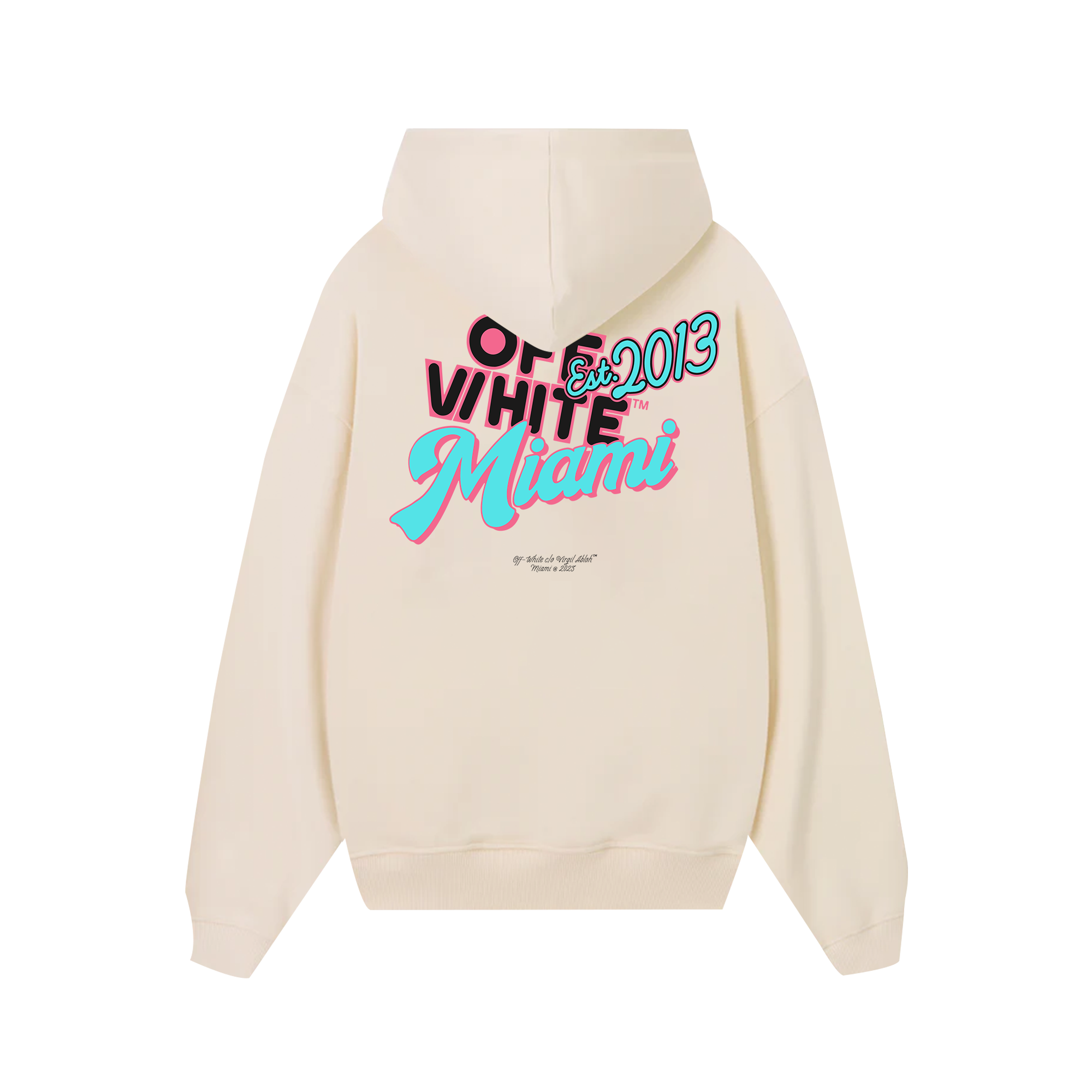 Off White Cyan Miami Hoodie