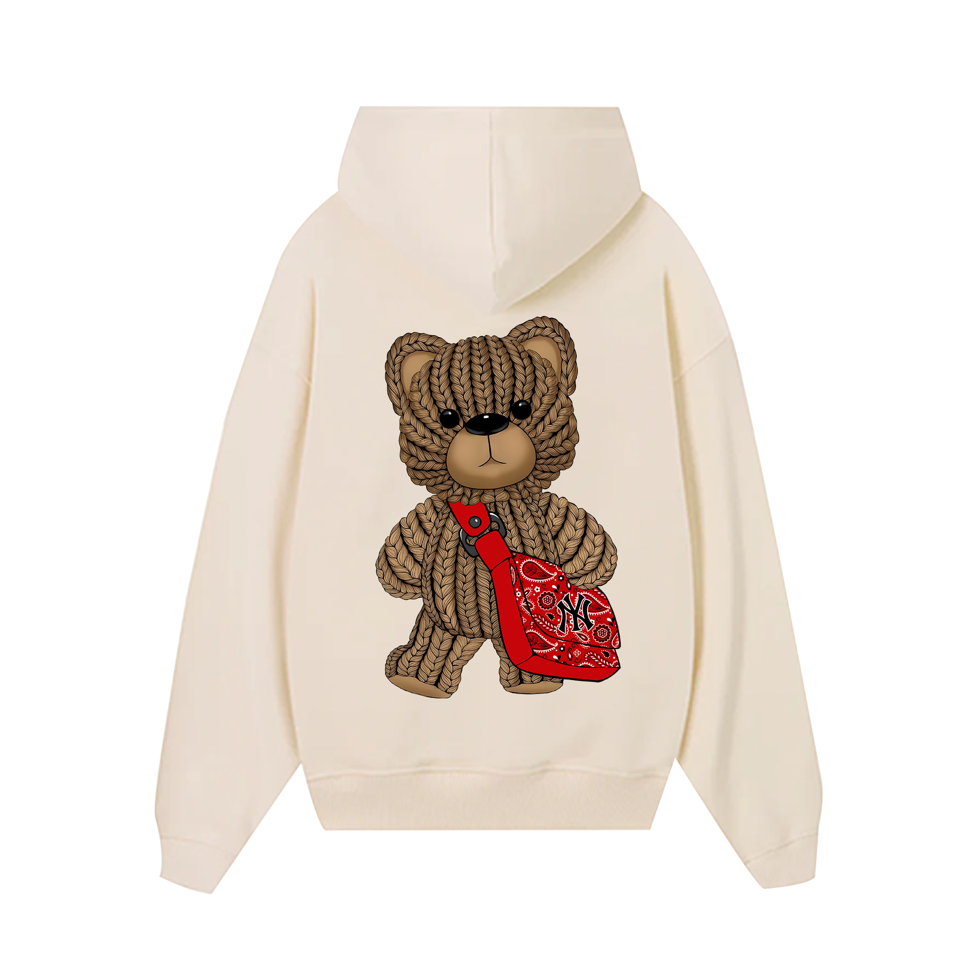 MLB Floral Teddy Bear Bandana Bag Hoodie