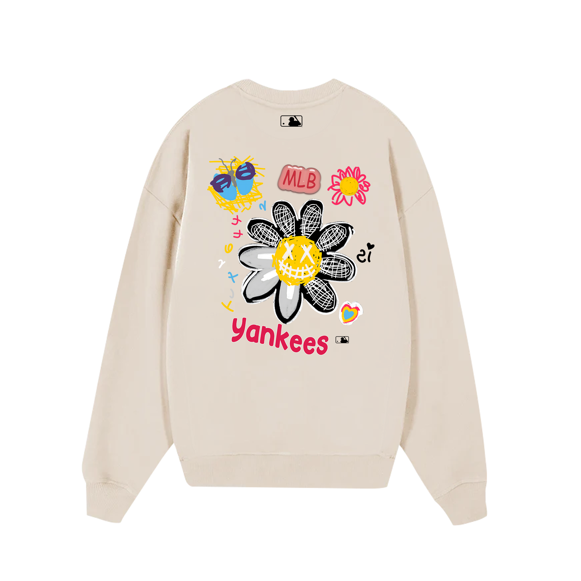 MLB Floral Cute Daisy Flower Sweater