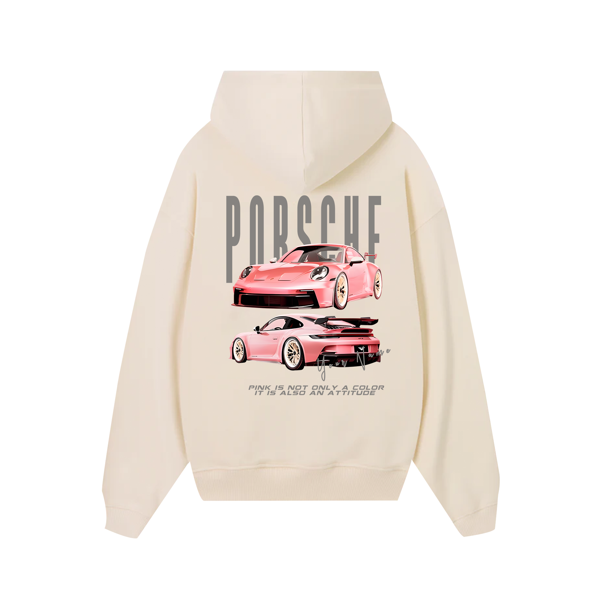 Custom Car Porsche Pink Is Also An Attitude Hoodie