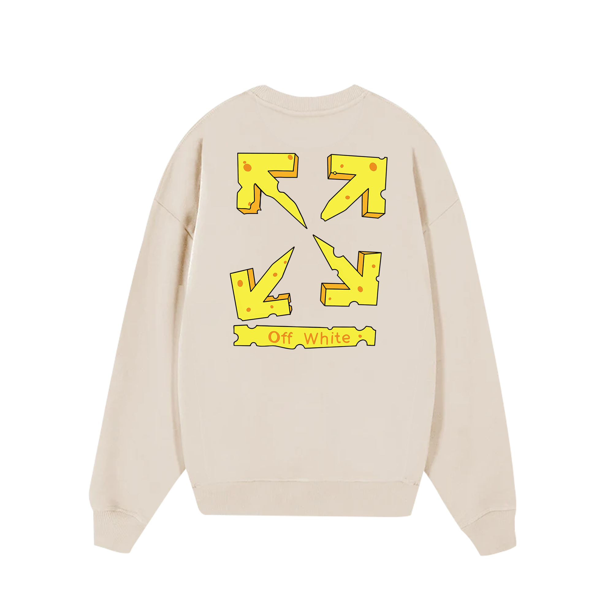 Off White Piece Of Cheese Sweater