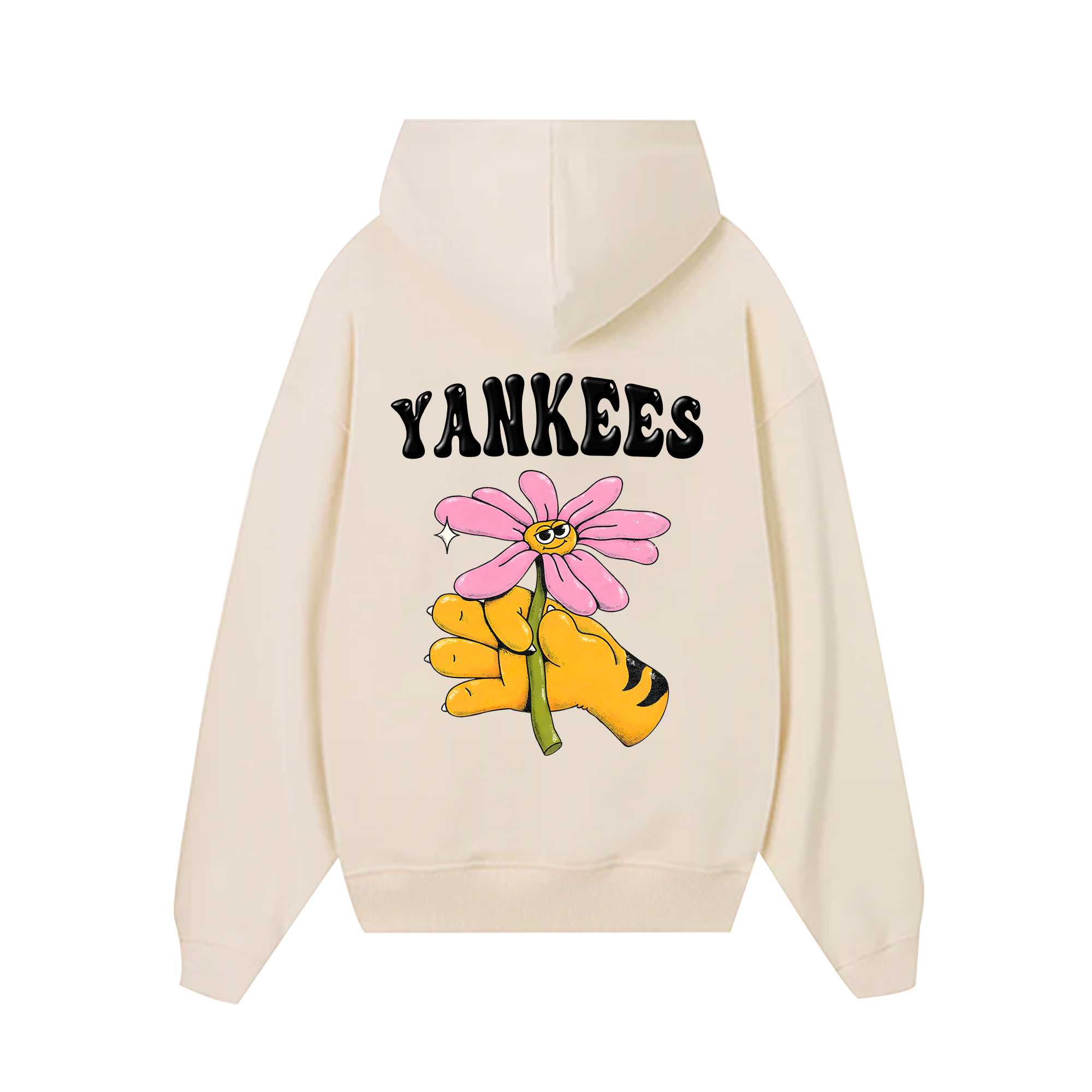 MLB Floral Yankees Flower Cat Hand Hoodie