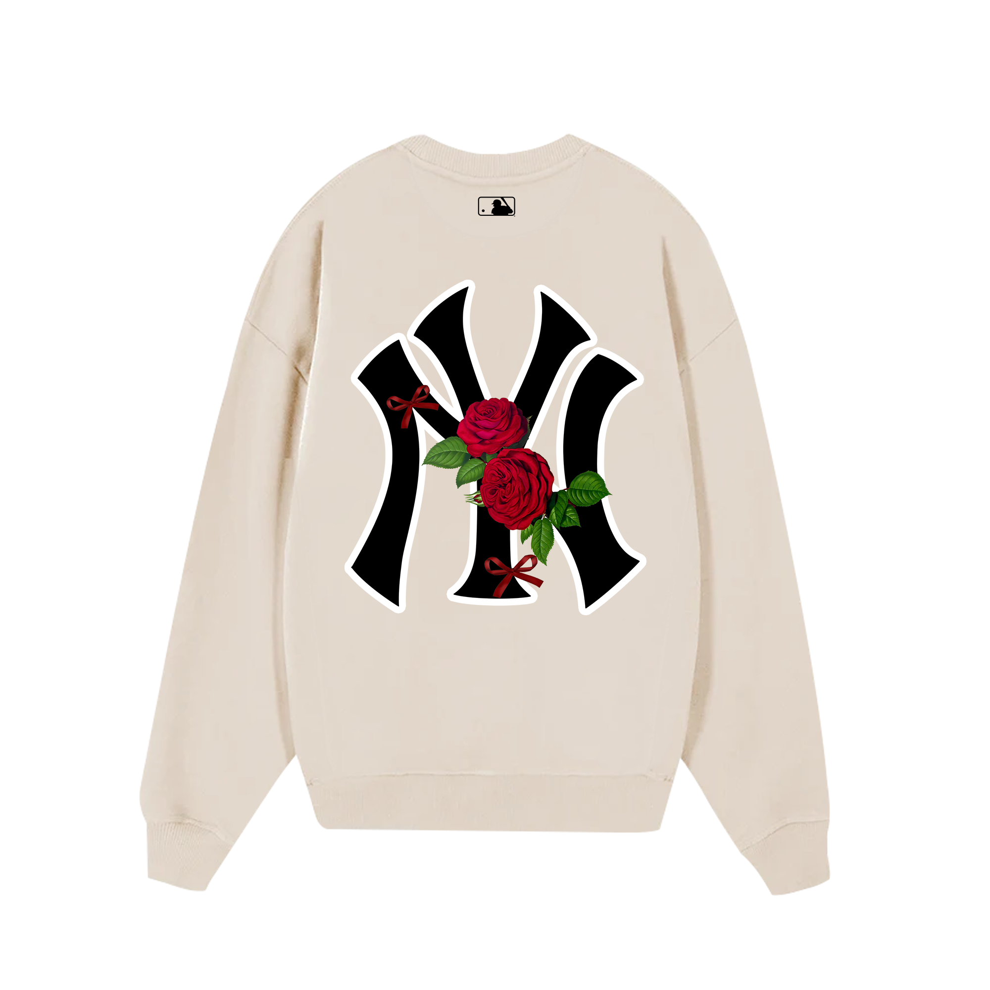 MLB Floral Rose Ribbon Sweater