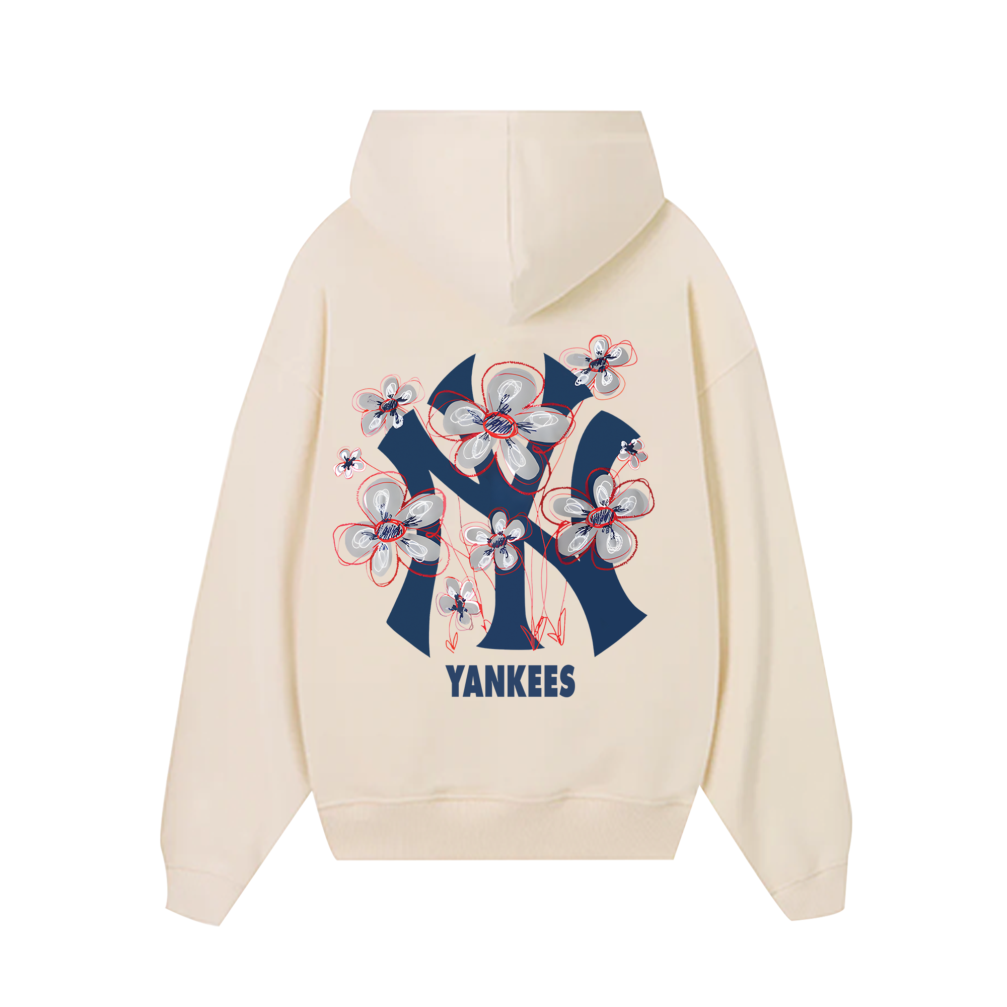 MLB Floral Blue Logo Hoodie