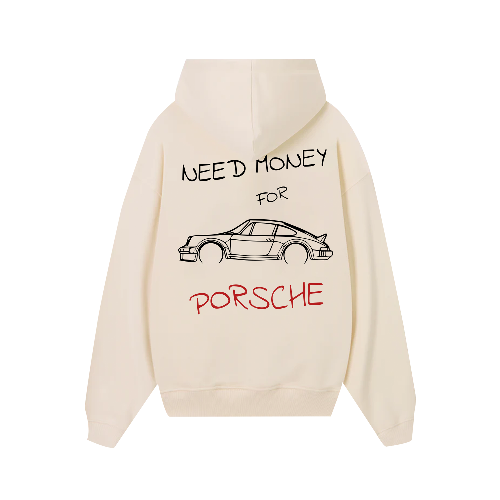 Porsche Need Money Sketch Hoodie