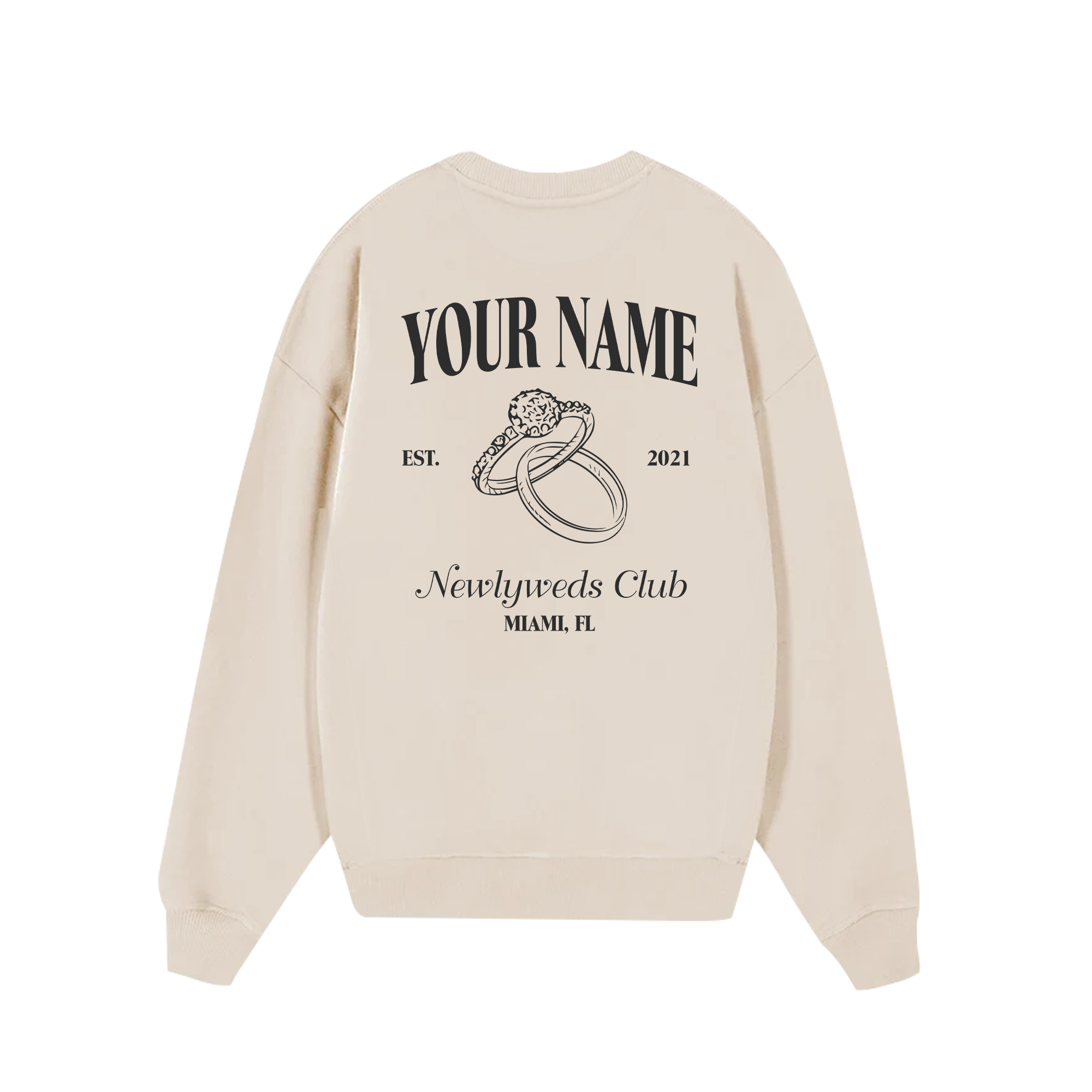 Custom Couple Newlyweds Club Sweater