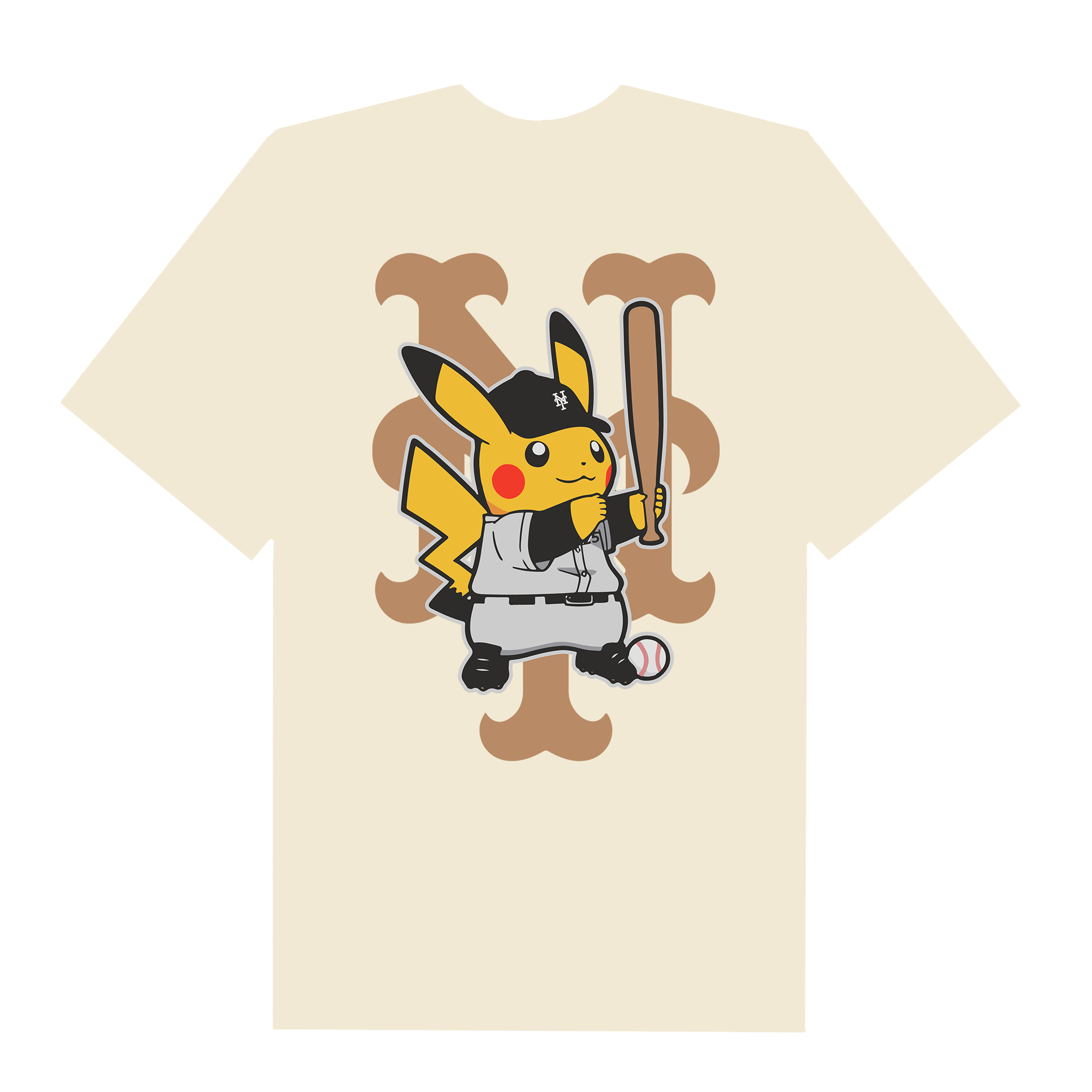 MLB Anime Pokemon Pikachu NY T-Shirt