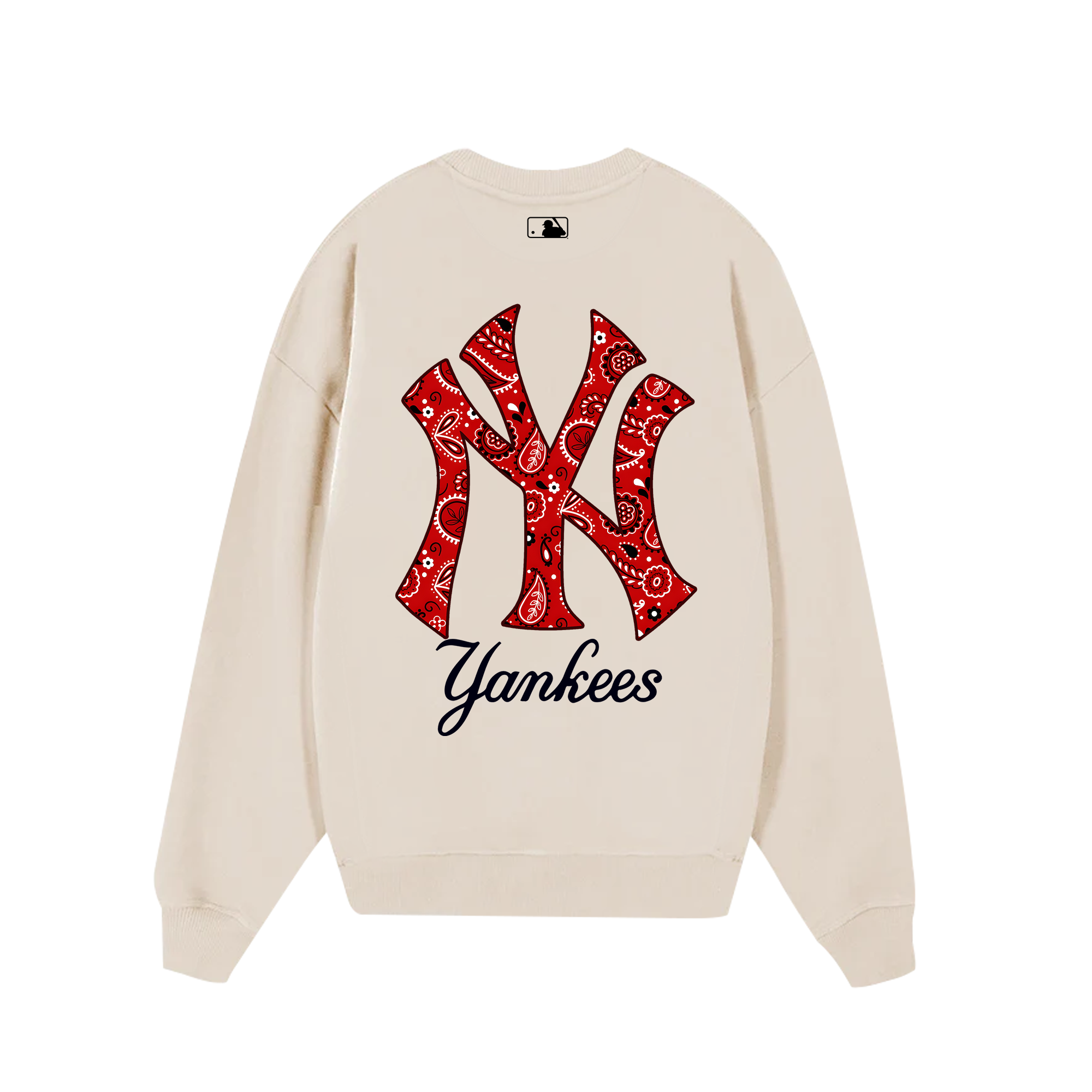 MLB Floral Red Logo Yeankees Sweater