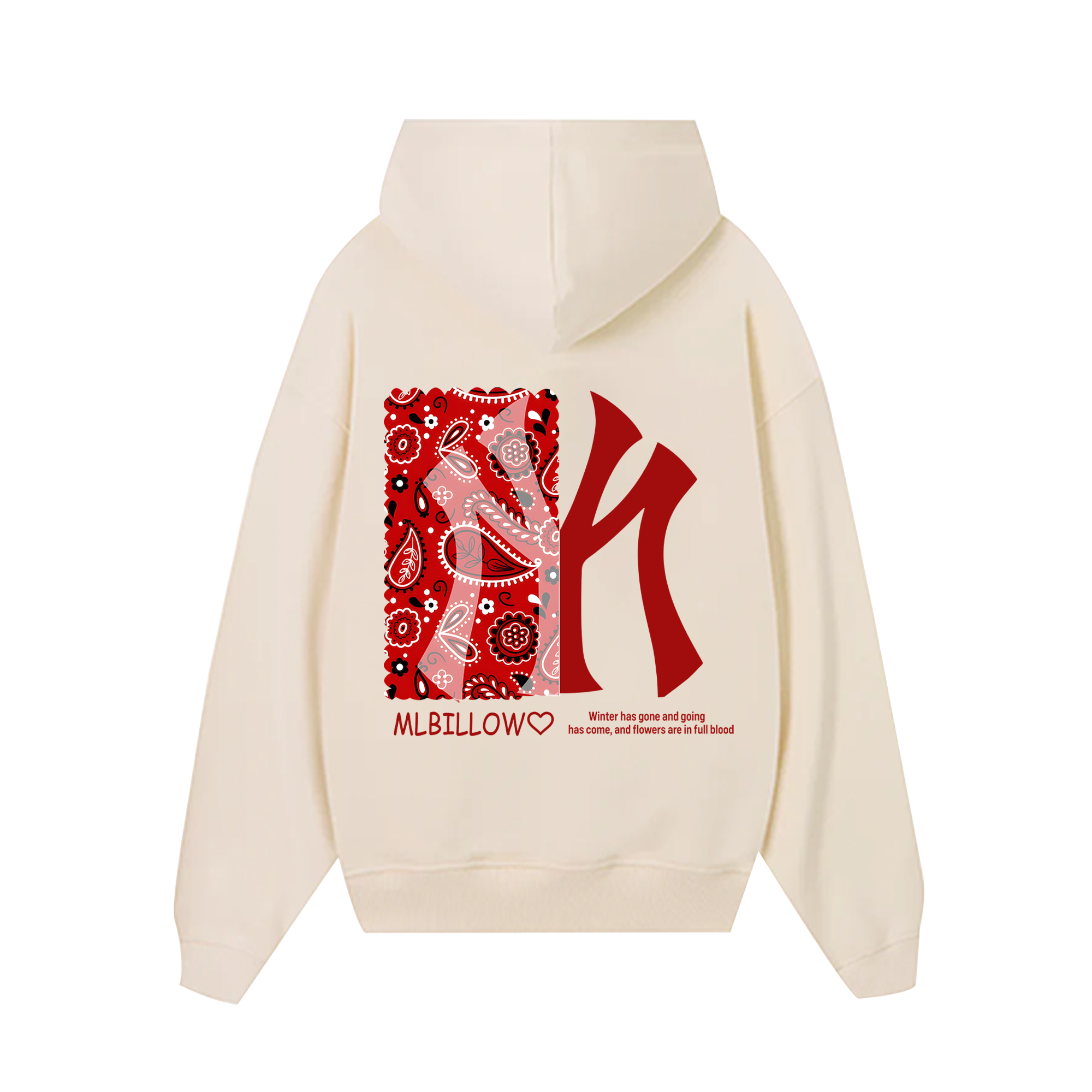 MLB Floral MLBILLOW Red Flower Hoodie