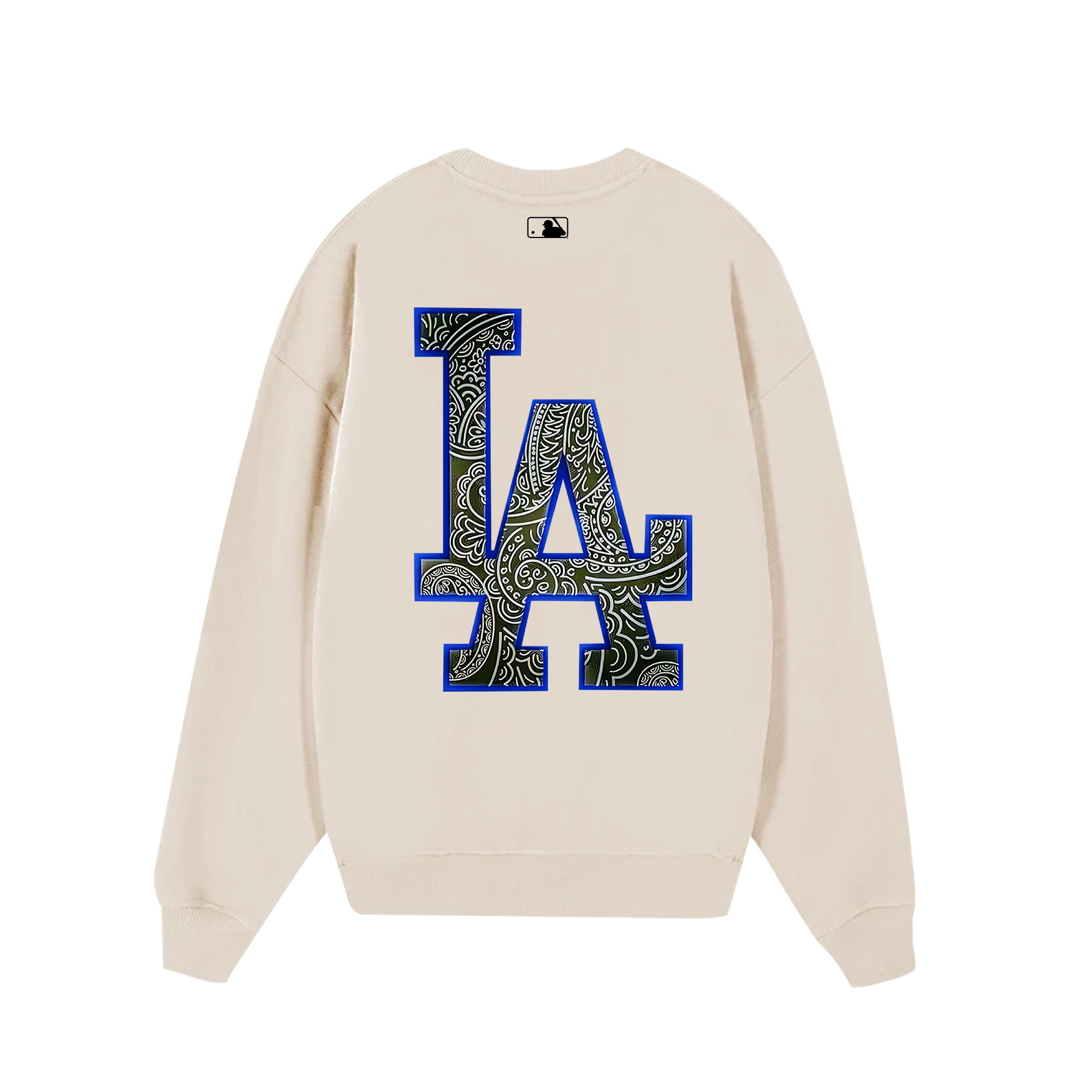 MLB Floral Blue Black Sweater