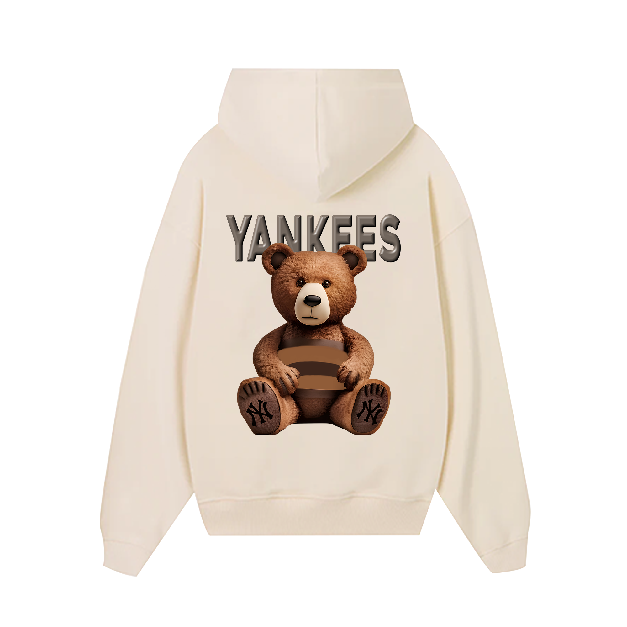 MLB Floral Teddy Bear Luxury Hoodie