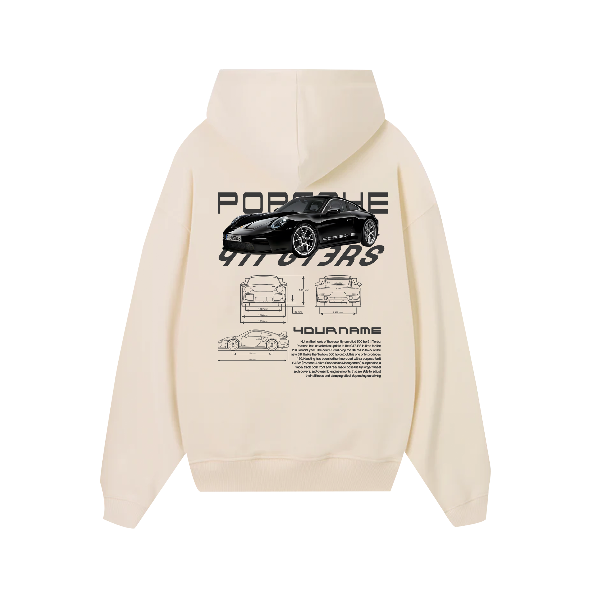 Custom Car Porsche 911 GT3 RS Vintage Hoodie