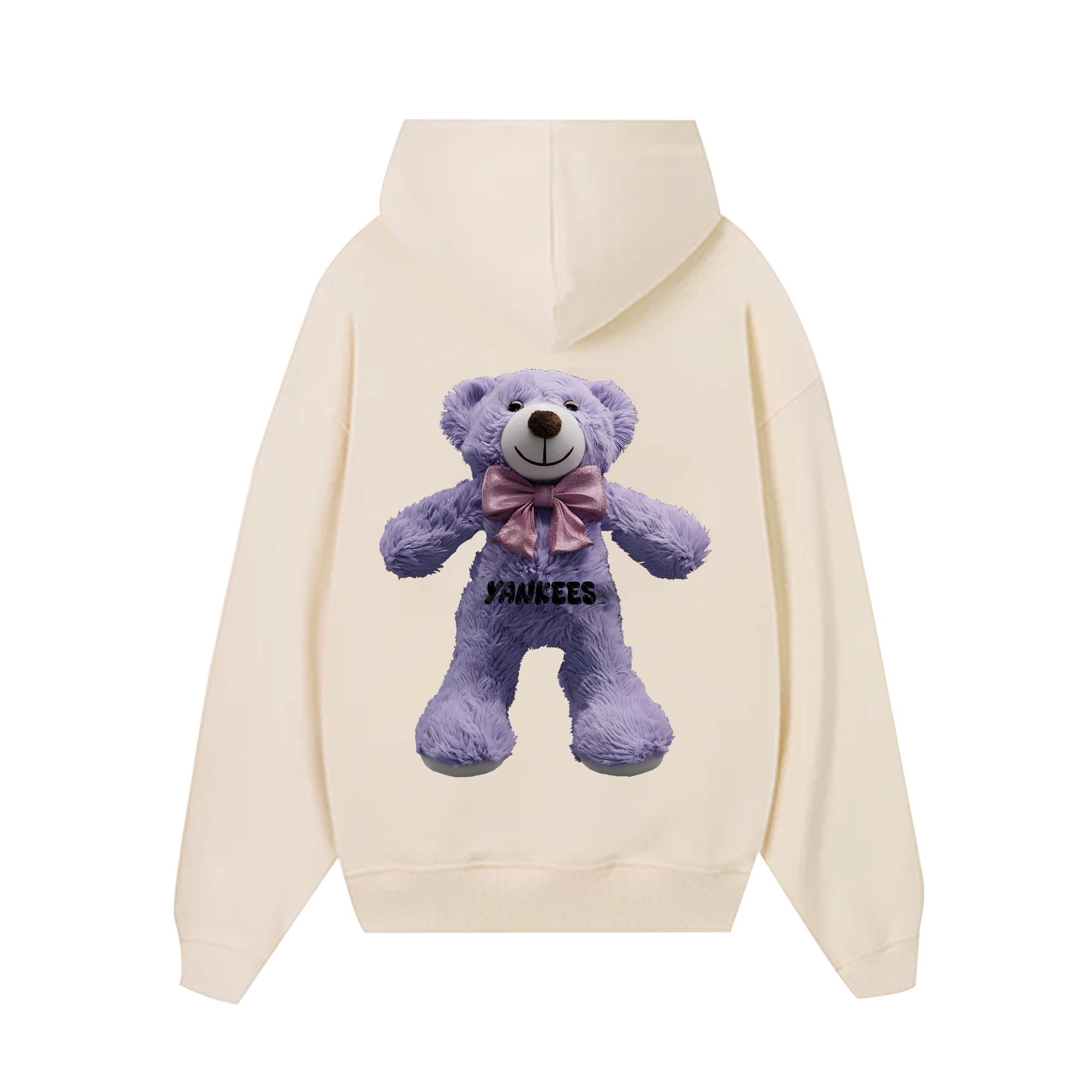 MlB Floral Purple Teddy Bear Hoodie