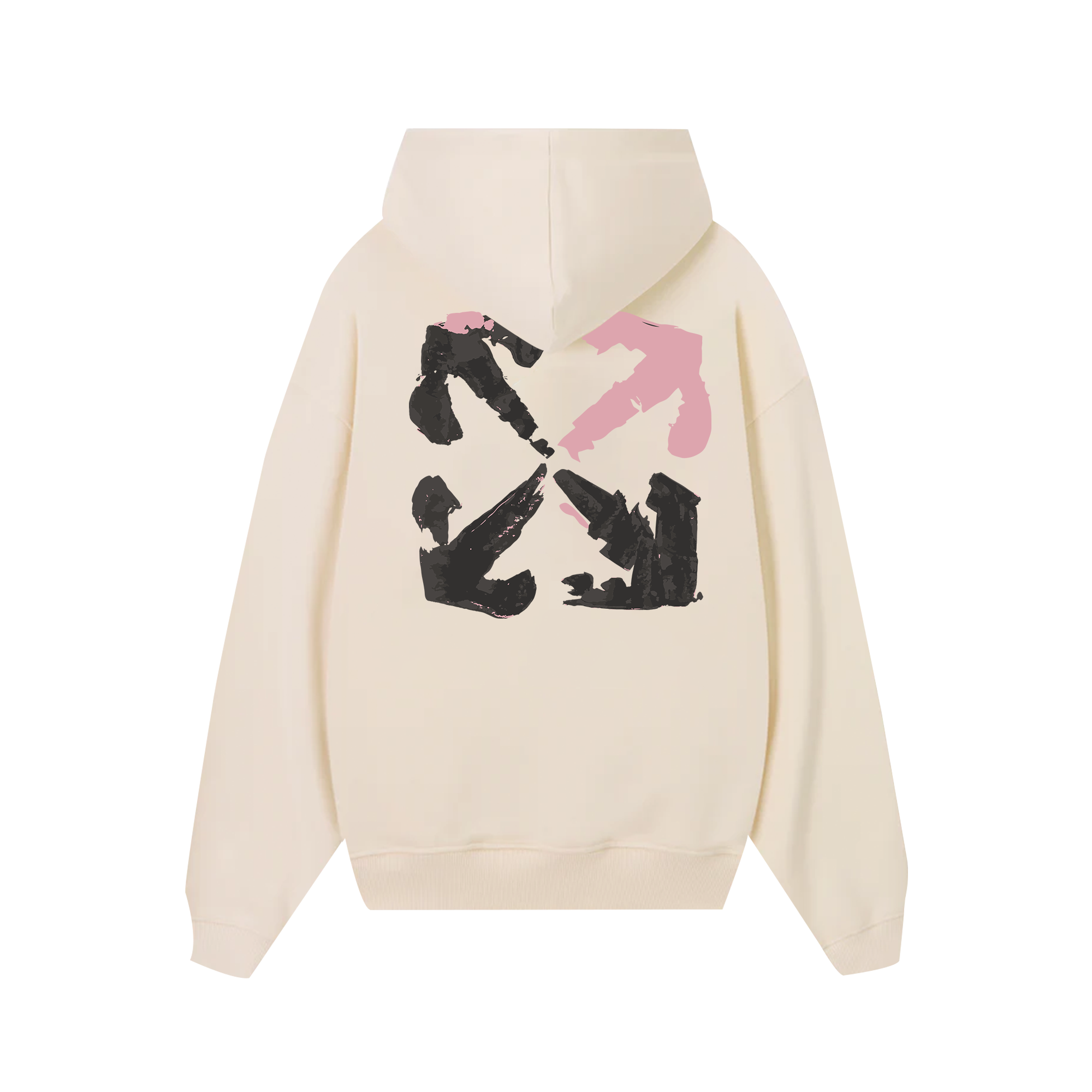 Off White Brush Pink Arrow Hoodie